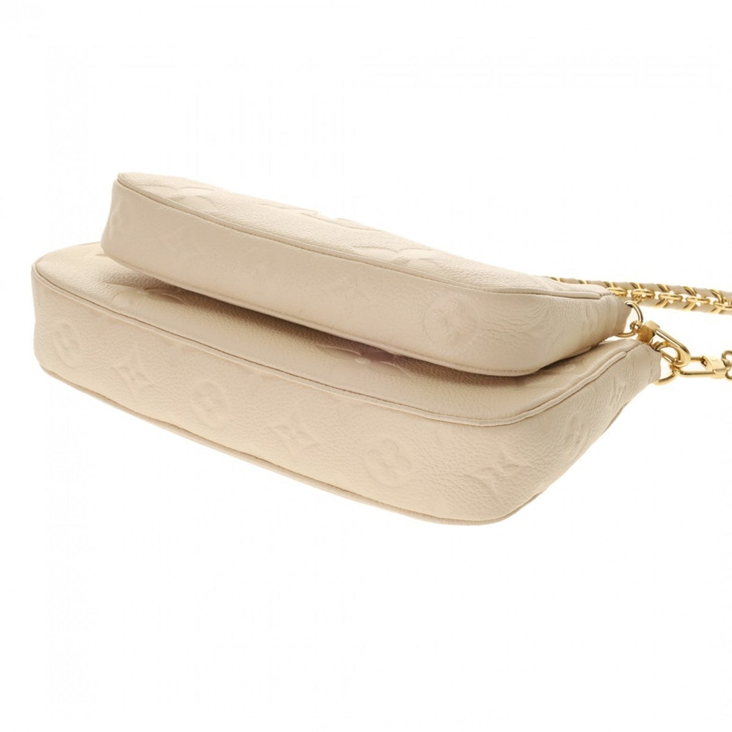 Louis Vuitton Cream Leather Pouch Shoulder Bag