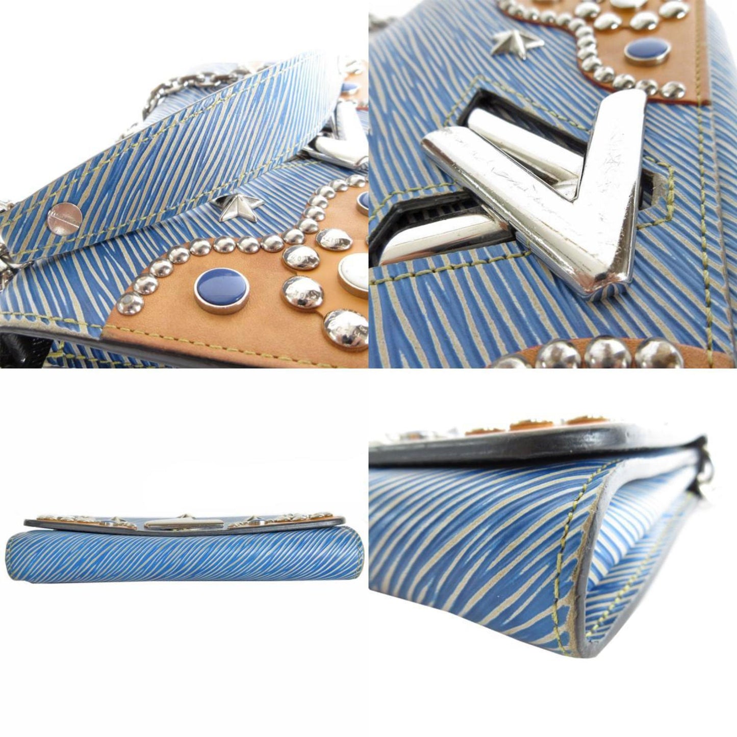 Louis Vuitton Epi Blue Brown Epi Leather Shoulder Bag