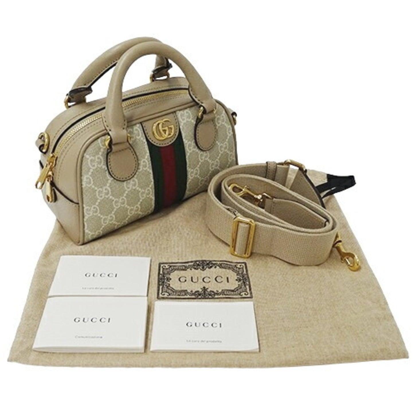Gucci Beige Grayish Gg Supreme Canvas Handbag Shoulder Bag