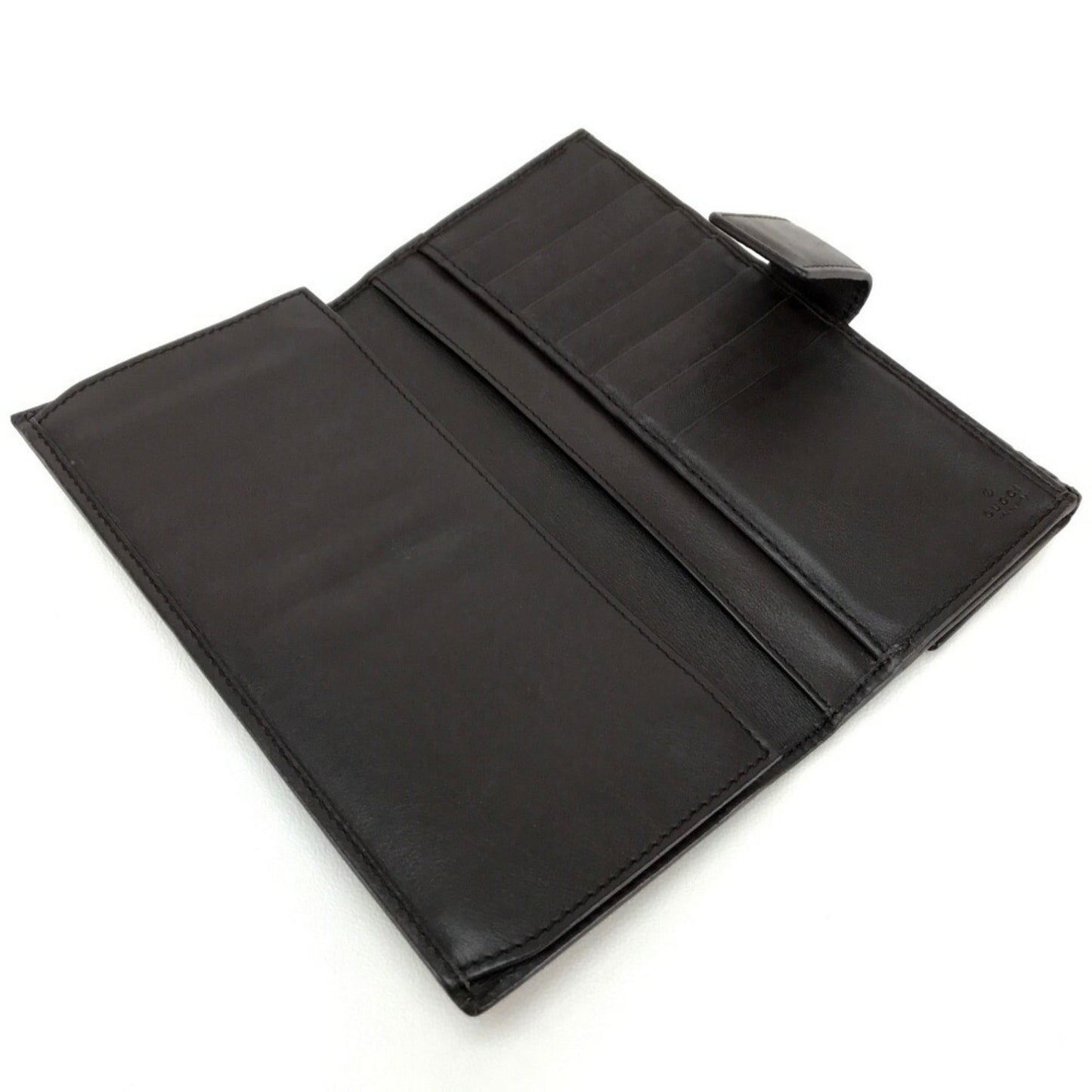Gucci Dark Brown Leather Wallet (Tri-Fold)