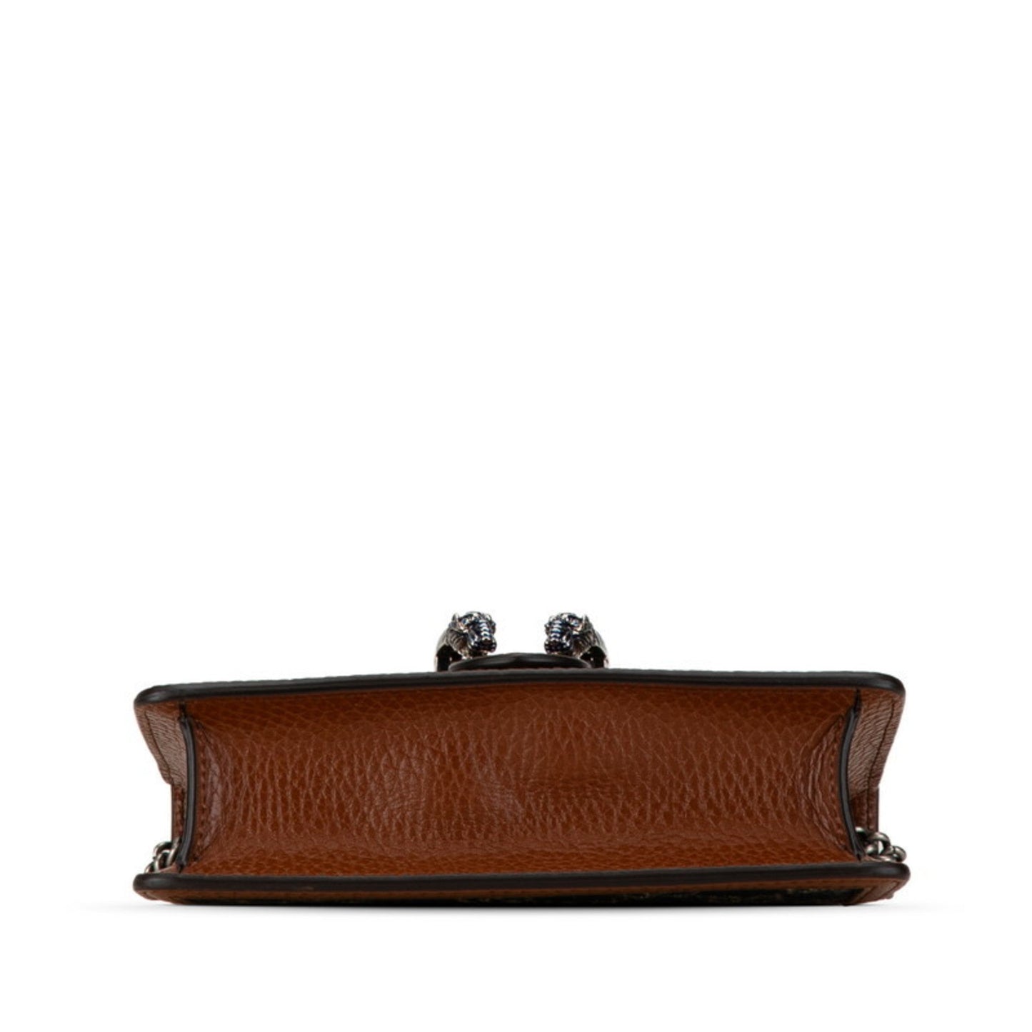 Gucci Blue Brown Denim Leather Shoulder Bag