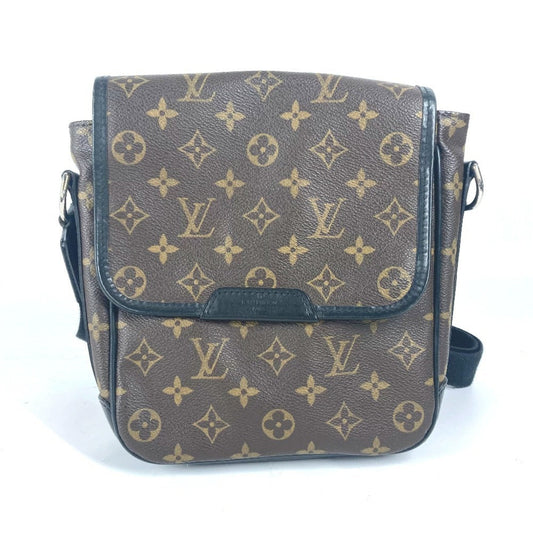 Louis Vuitton Black Brown Canvas Pochette Shoulder Bag ()