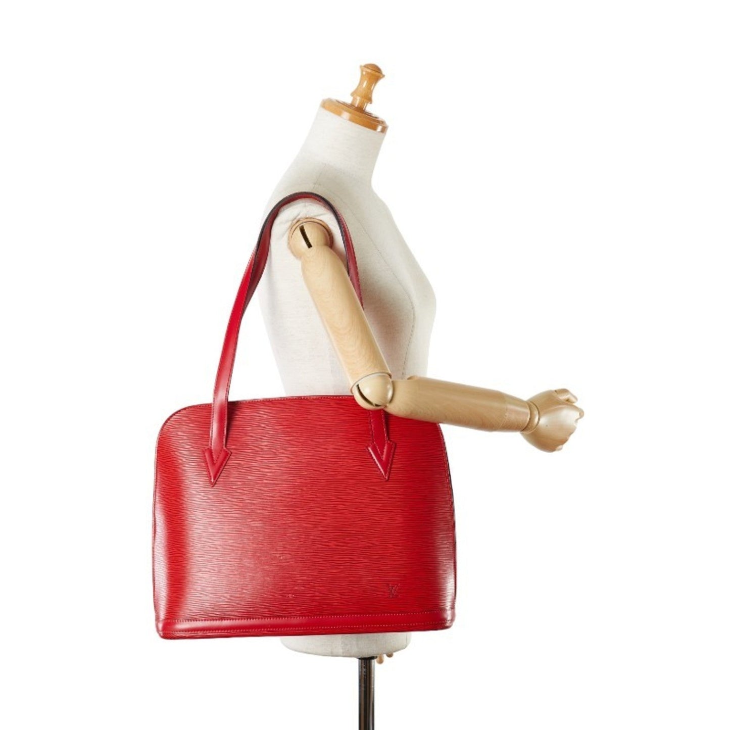 Louis Vuitton Castilian Red Leather Shoulder Bag Tote Bag