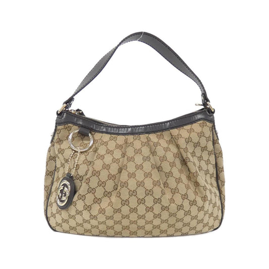Gucci Gg Canvas Beige Brown Gg Canvas Shoulder Bag ()