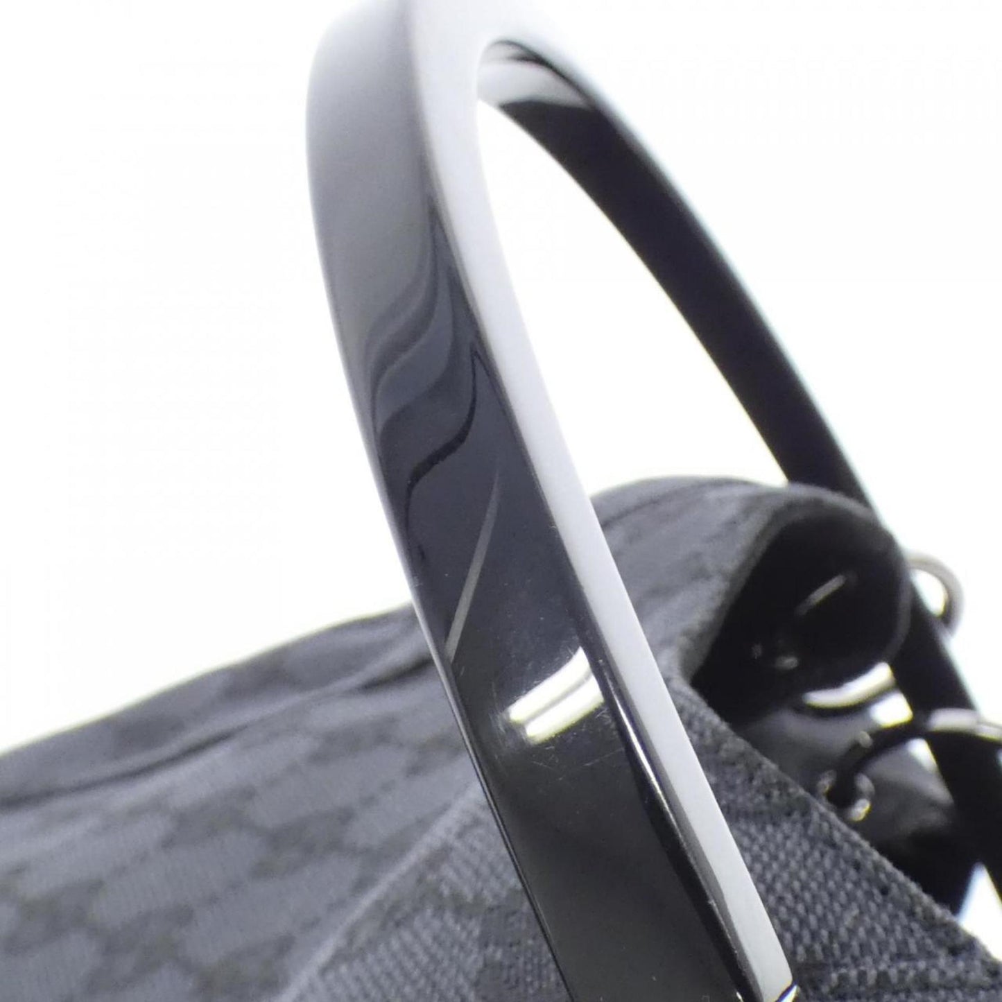 Gucci Black Gg Canvas Handbag