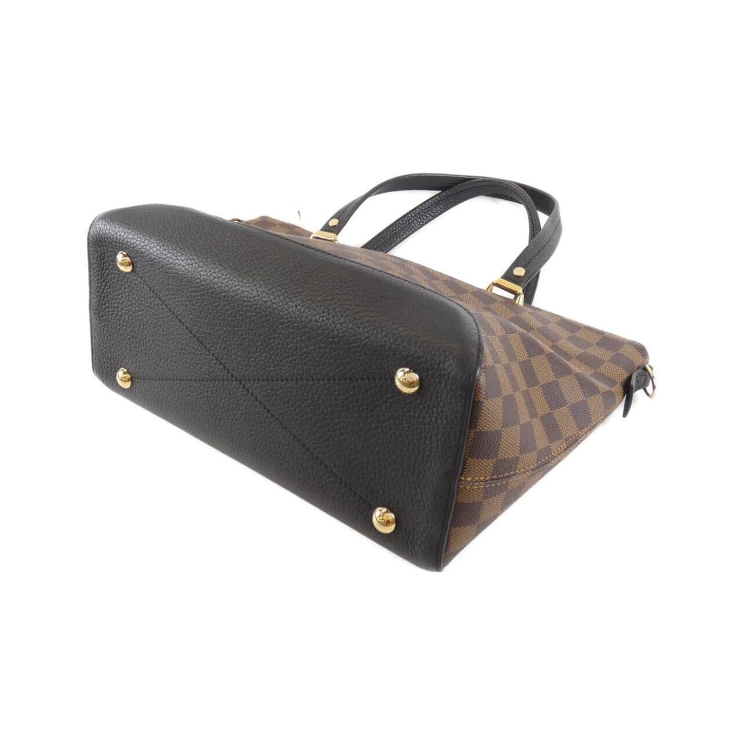 Louis Vuitton Black Ebene Coated Canvas Leather Handbag Shoulder Bag