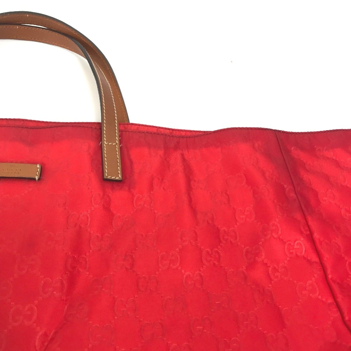Gucci Red Cloth Tote Bag