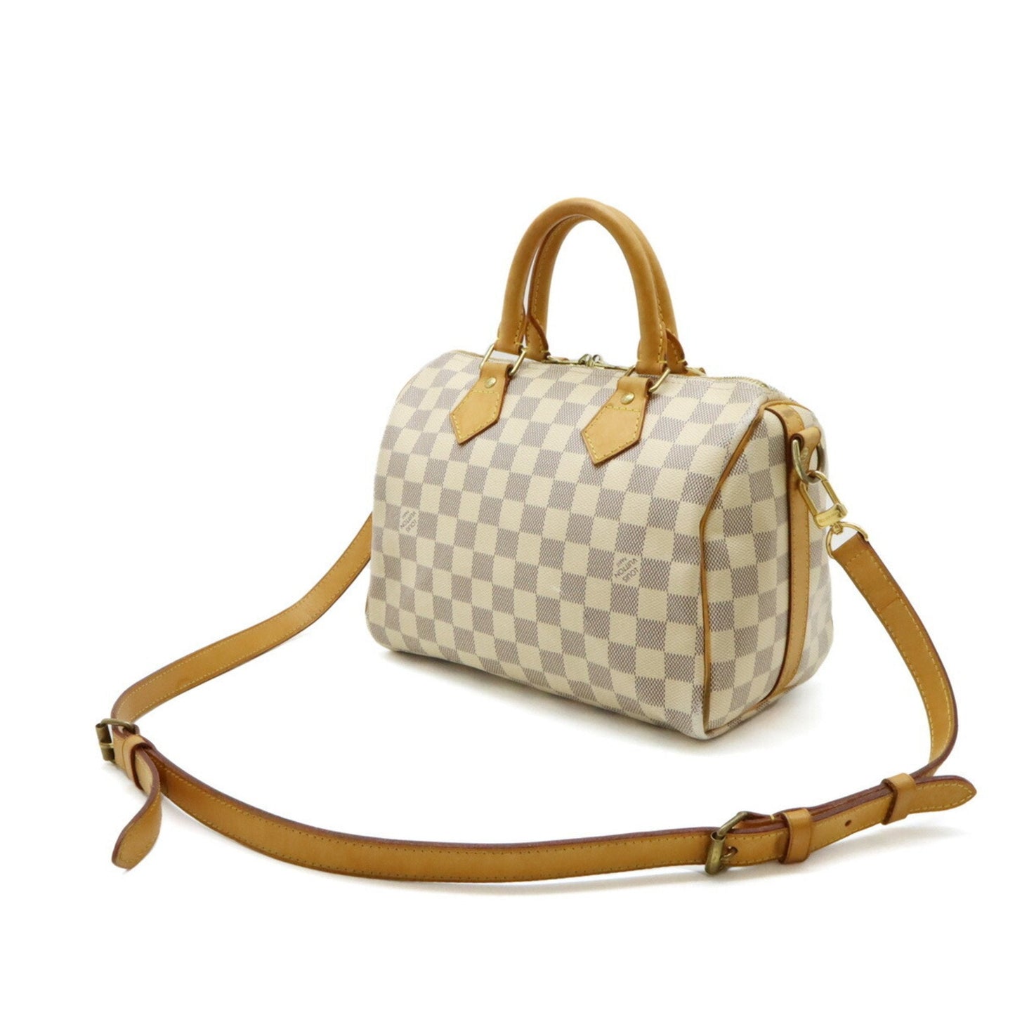 Louis Vuitton Black Damier Azur Boston Bag Handbag Shoulder Bag