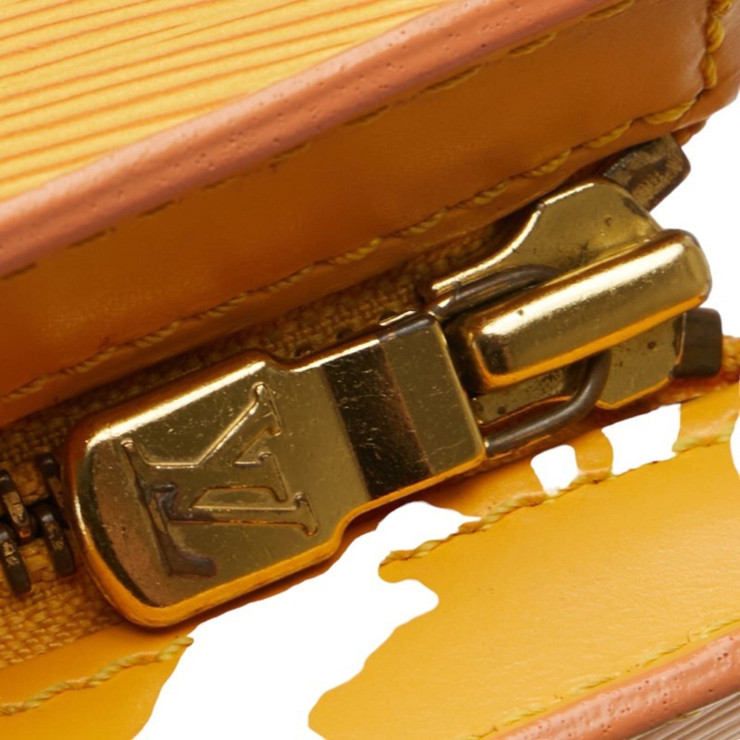 Louis Vuitton Yellow Leather Shoulder Bag Tote Bag