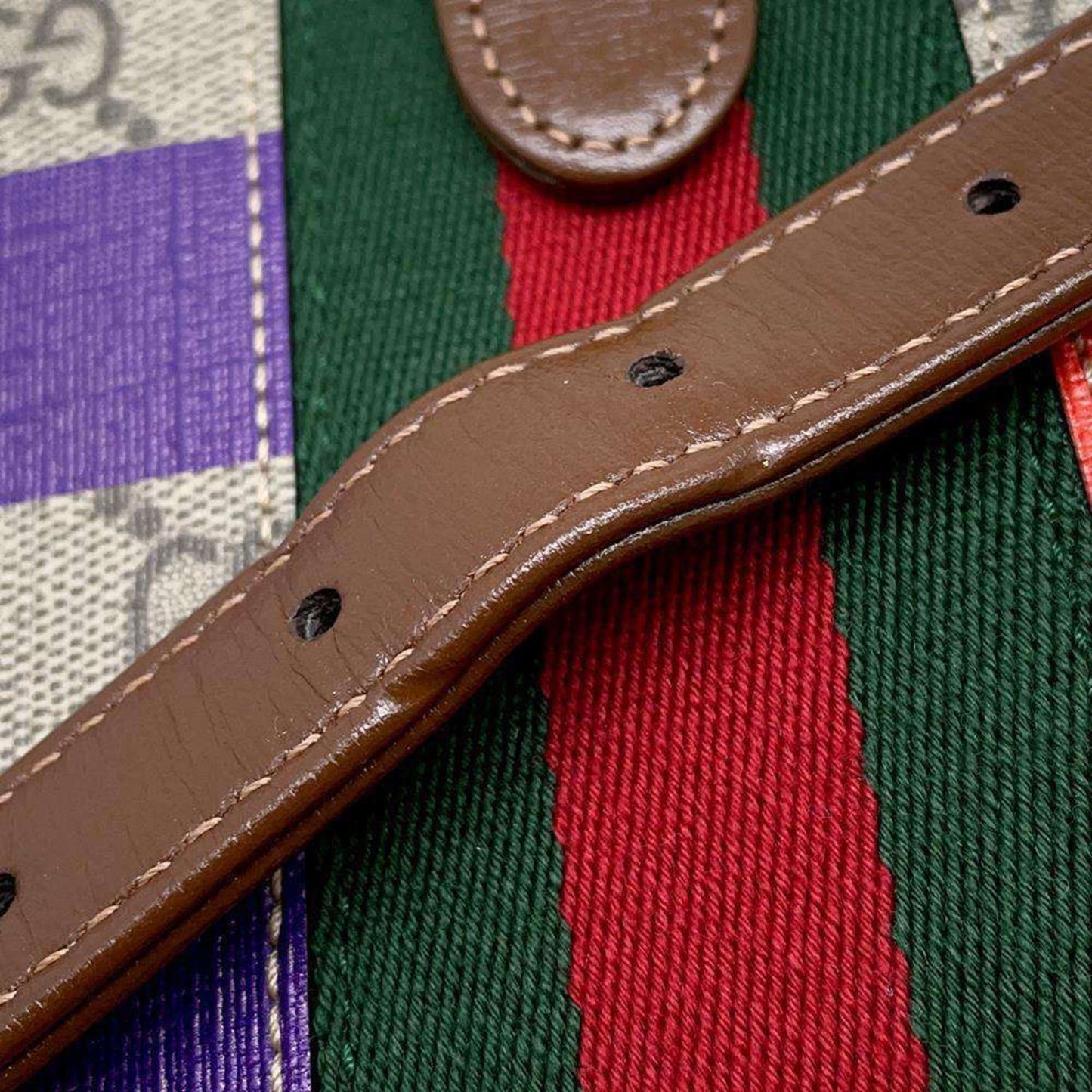 Gucci Brown Multi-Color Gg Supreme Canvas Leather Shoulder Bag