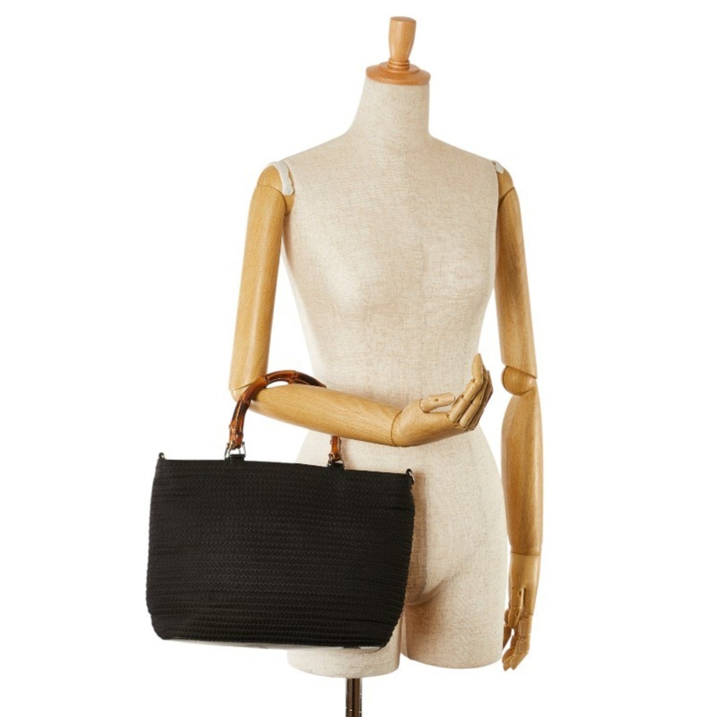 Gucci Black Canvas Handbag Tote Bag