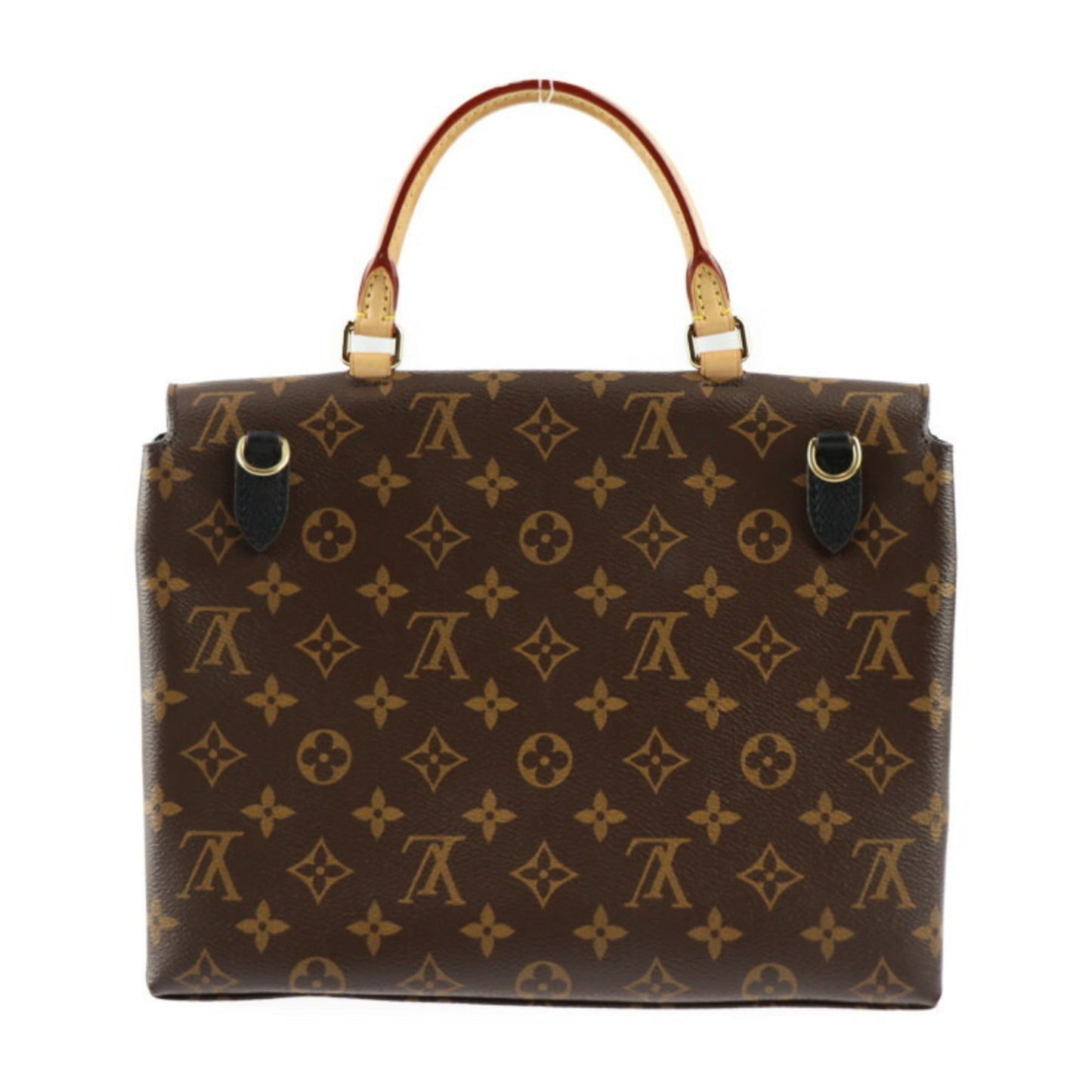 Louis Vuitton Black Brown Monogram Leather Handbag Shoulder Bag