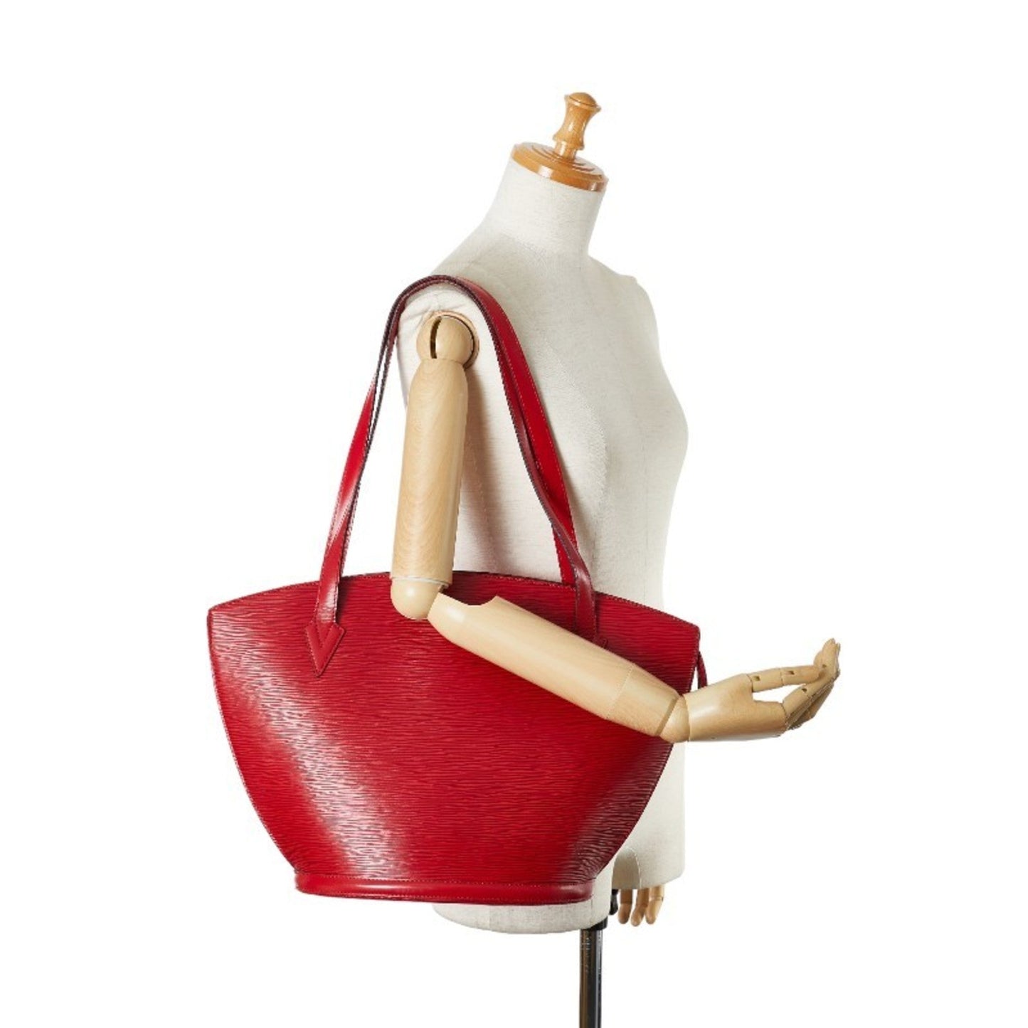 Louis Vuitton Castilian Red Leather Shoulder Bag Tote Bag