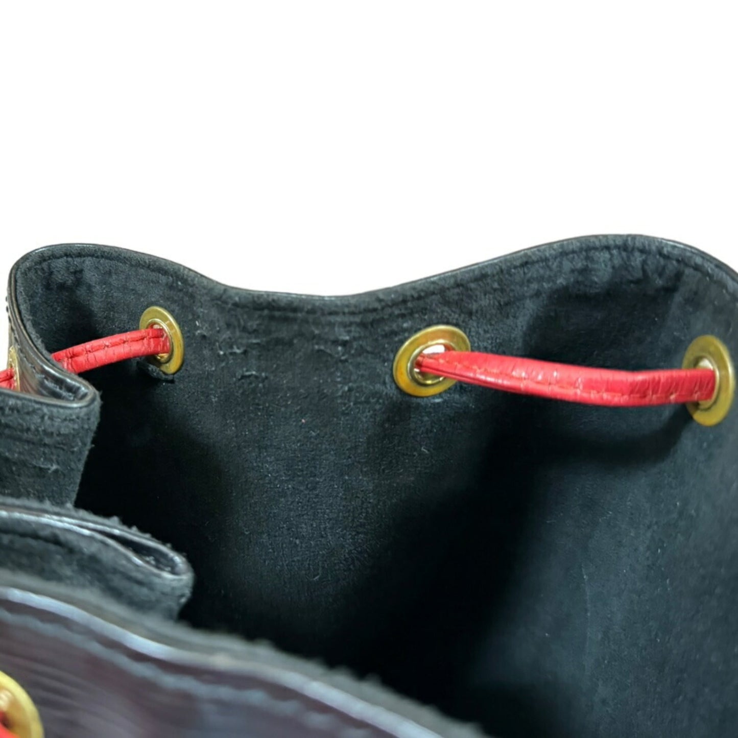 Louis Vuitton Black Red Color Epi Leather Shoulder Bag