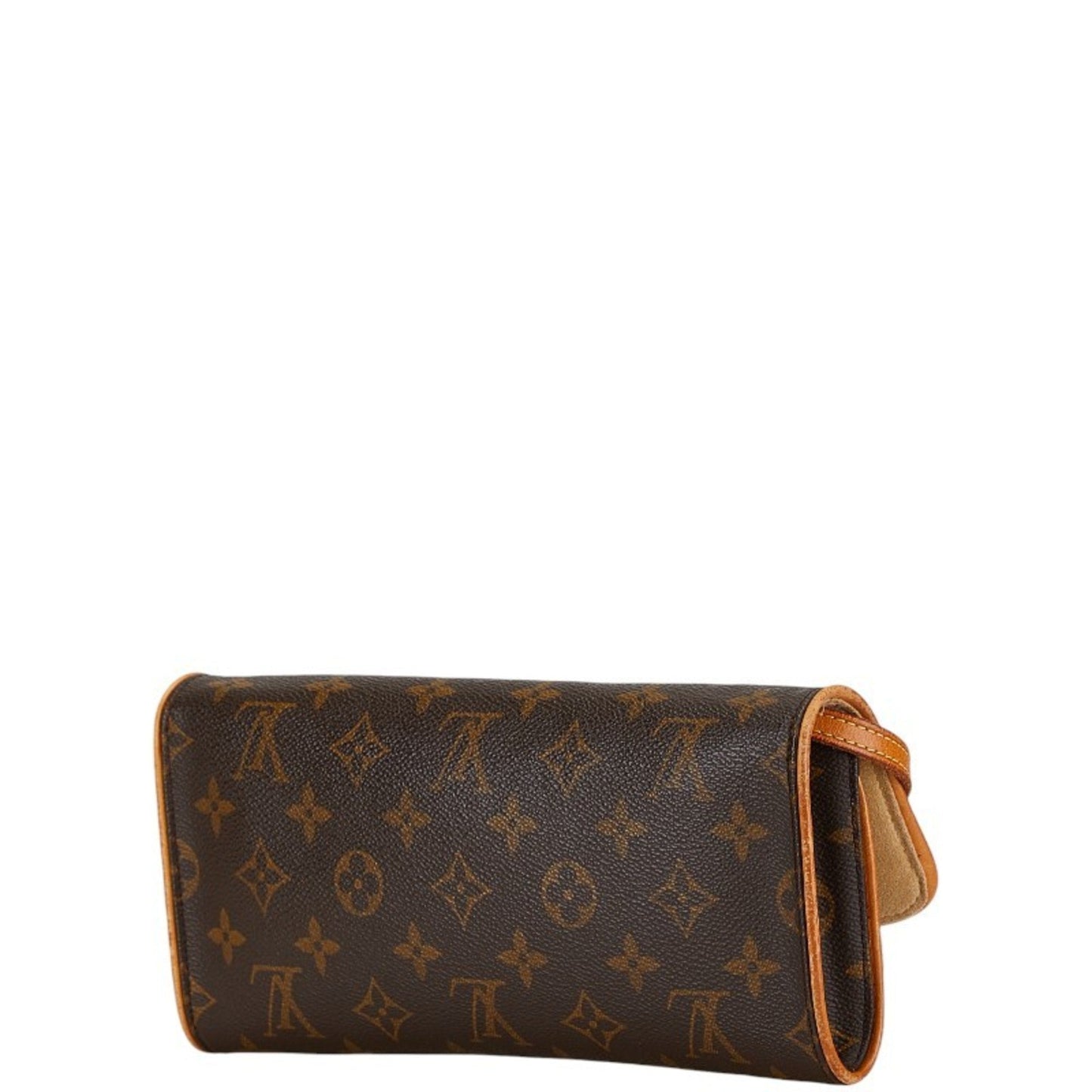 Louis Vuitton Brown Pvc Leather Pochette Shoulder Bag