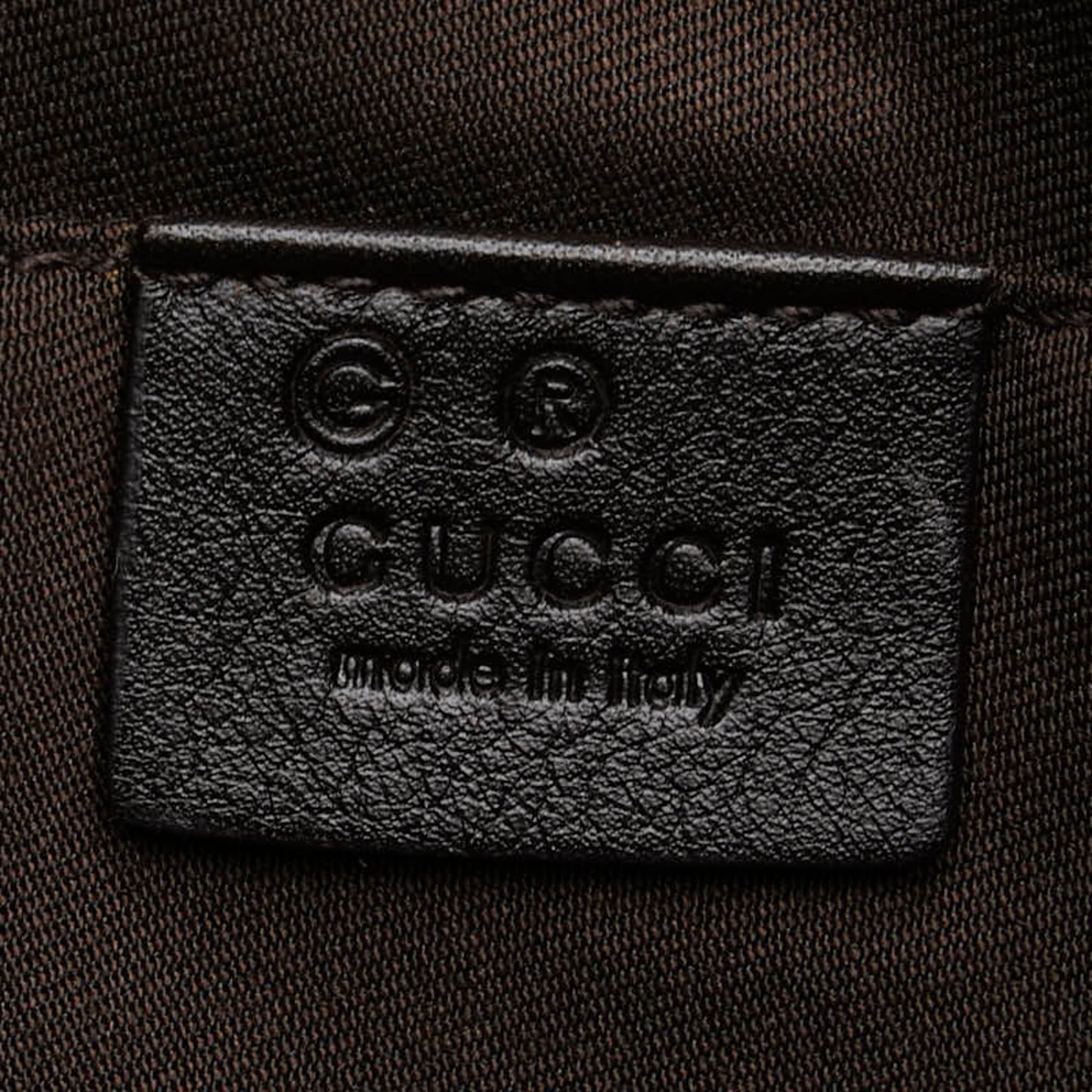 Gucci Beige Brown Canvas Leather Handbag Shoulder Bag
