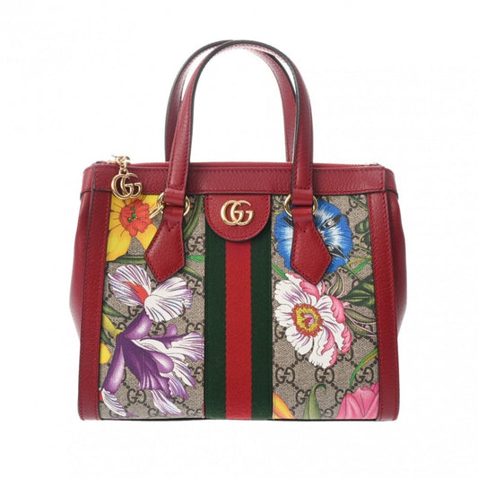 Gucci Multi-Color Red Color Gg Supreme Canvas Leather Handbag ()