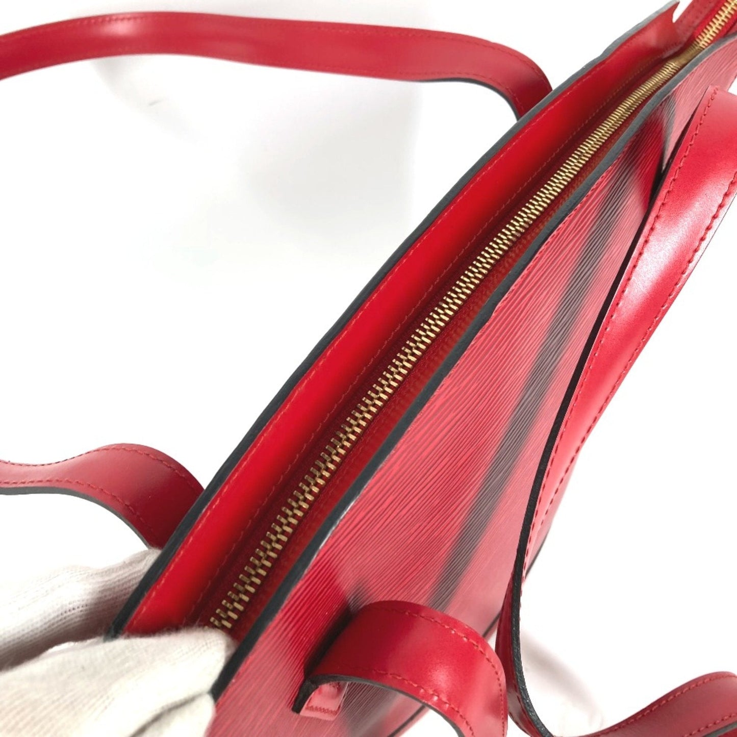 Louis Vuitton Red Leather Shoulder Bag