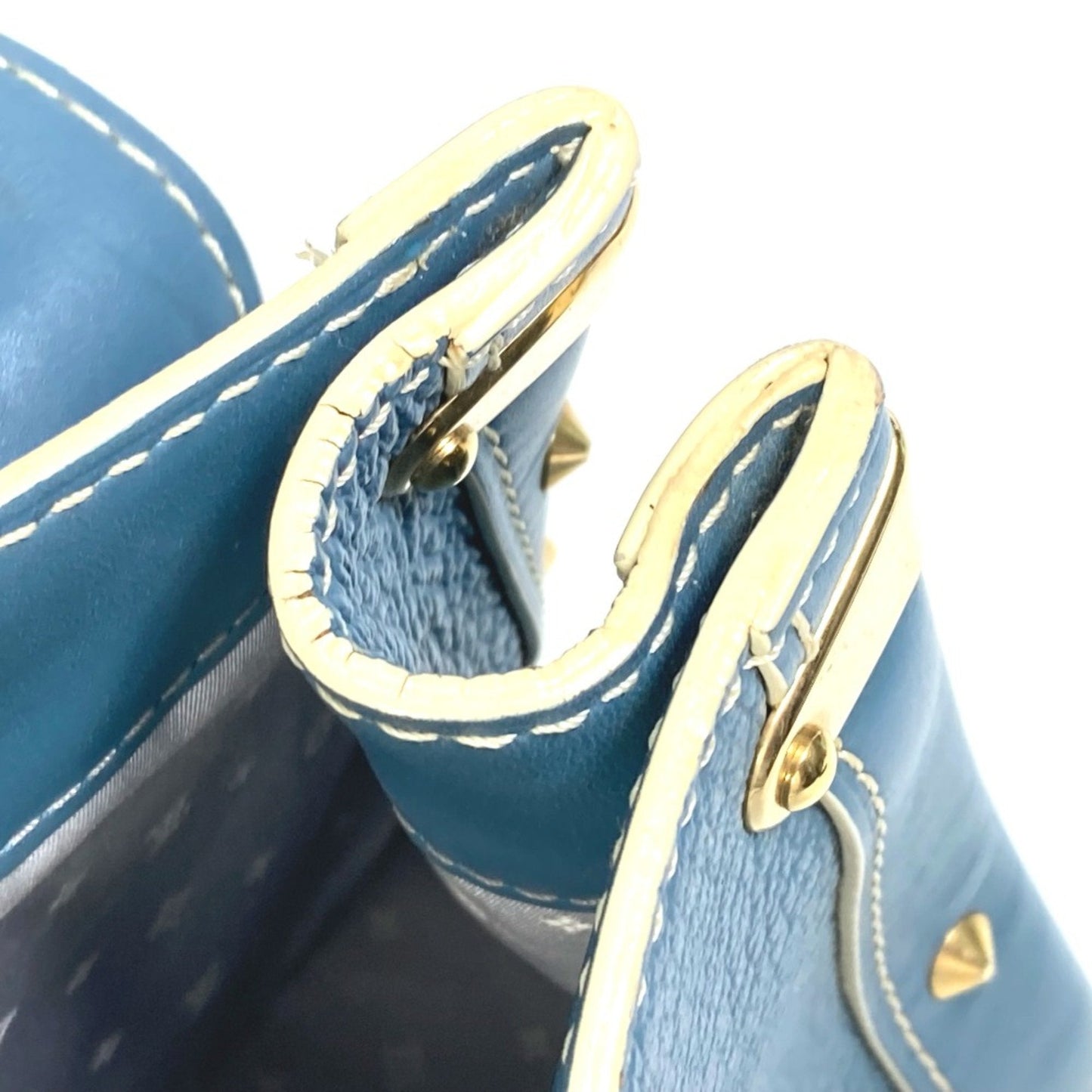Louis Vuitton Blue Leather Shoulder Bag