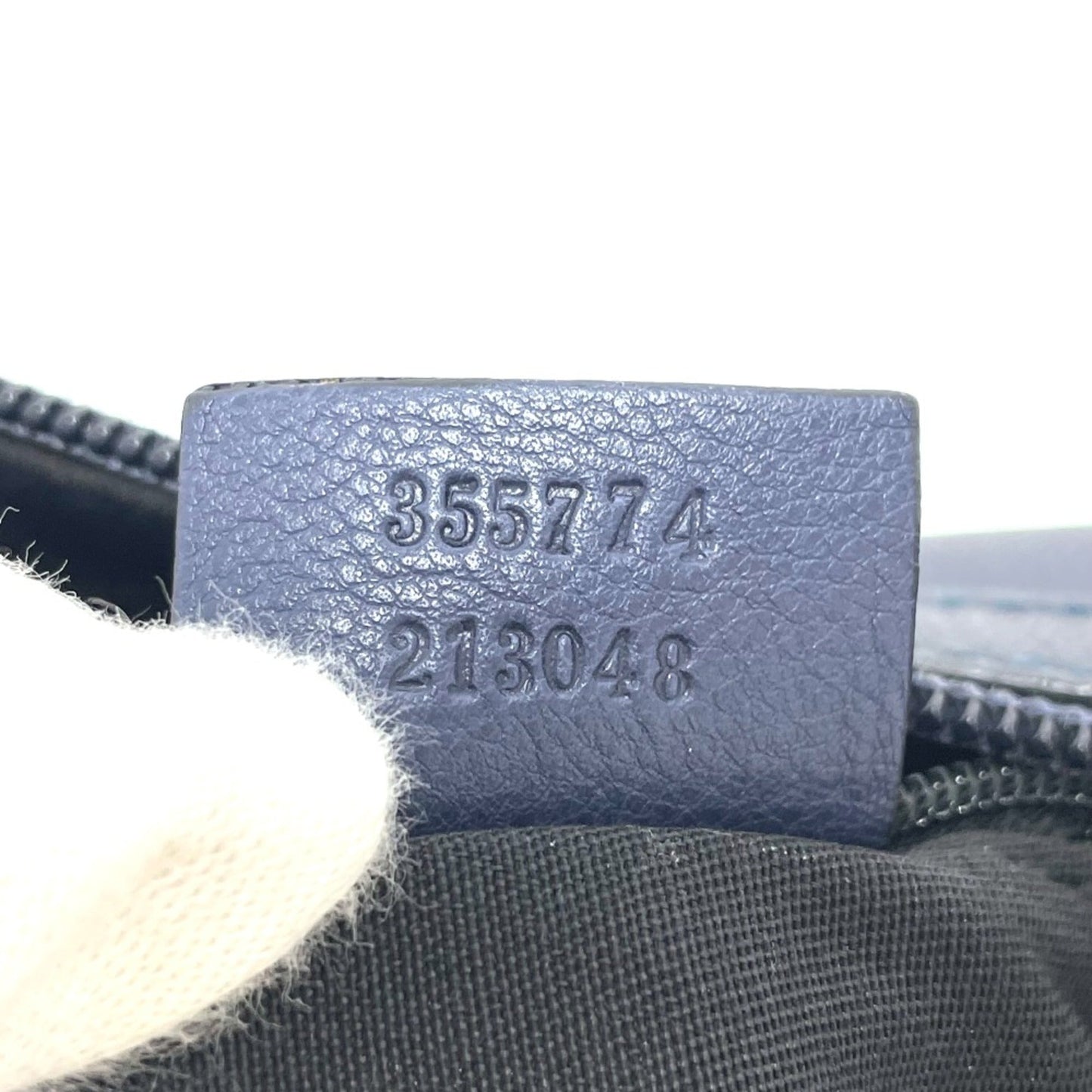 Gucci Navy Leather Shoulder Bag