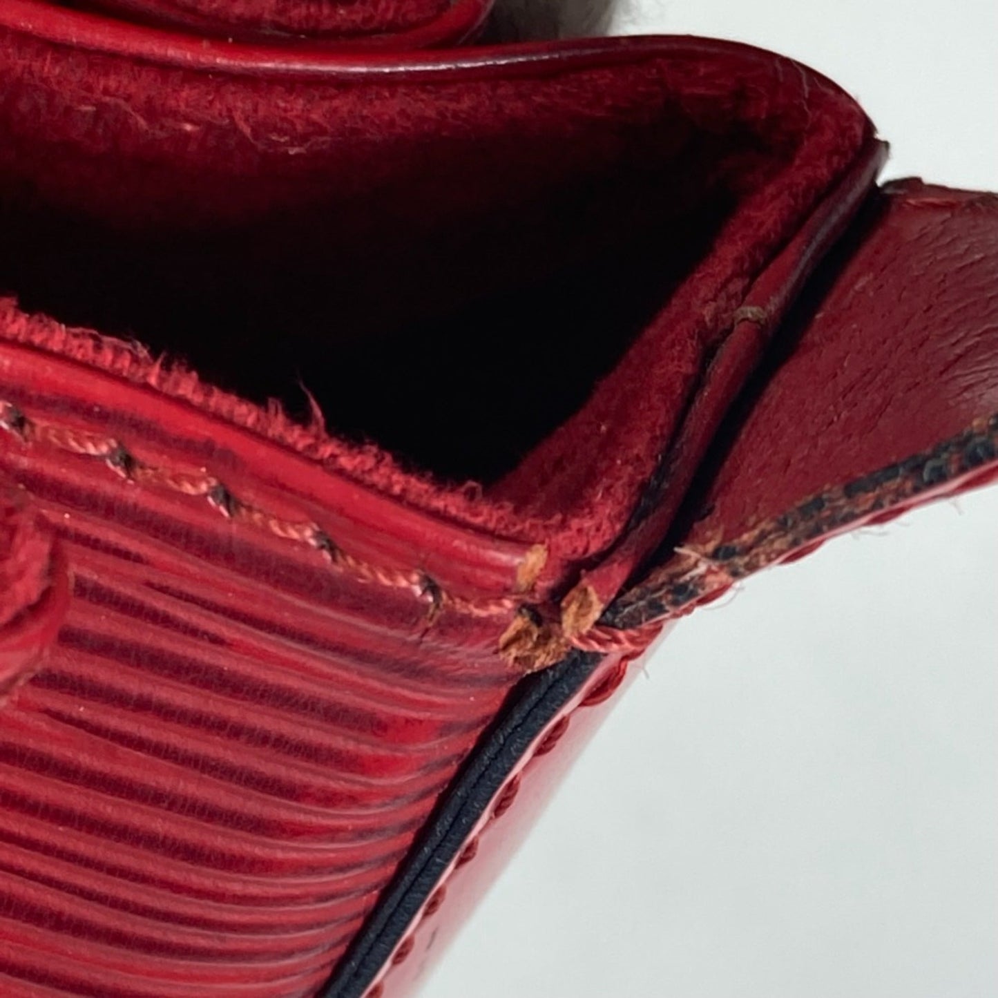 Louis Vuitton Red Leather Shoulder Bag