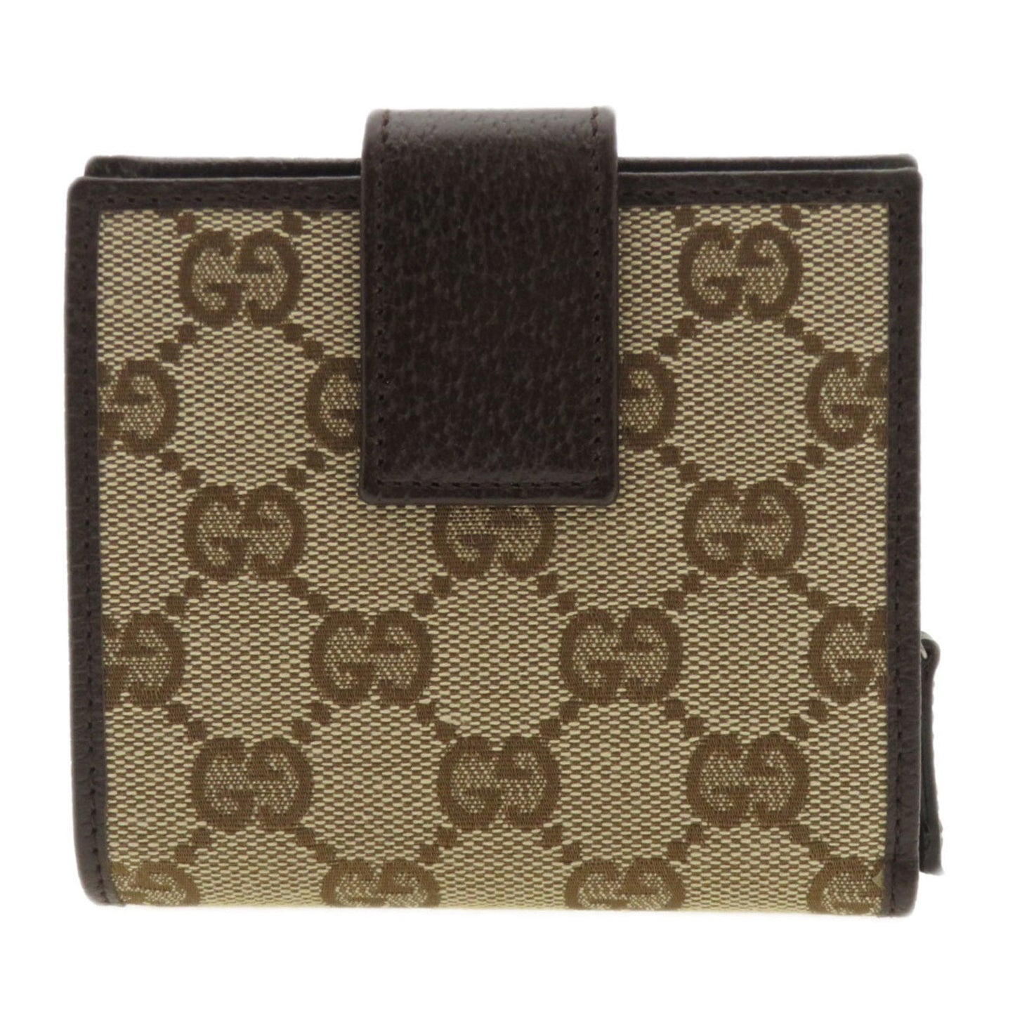 Gucci Brown Canvas Leather Wallet (Bi-Fold)