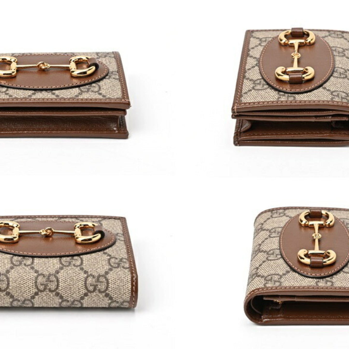 Gucci Gg Supreme Brown Gg Supreme Leather Card Wallet