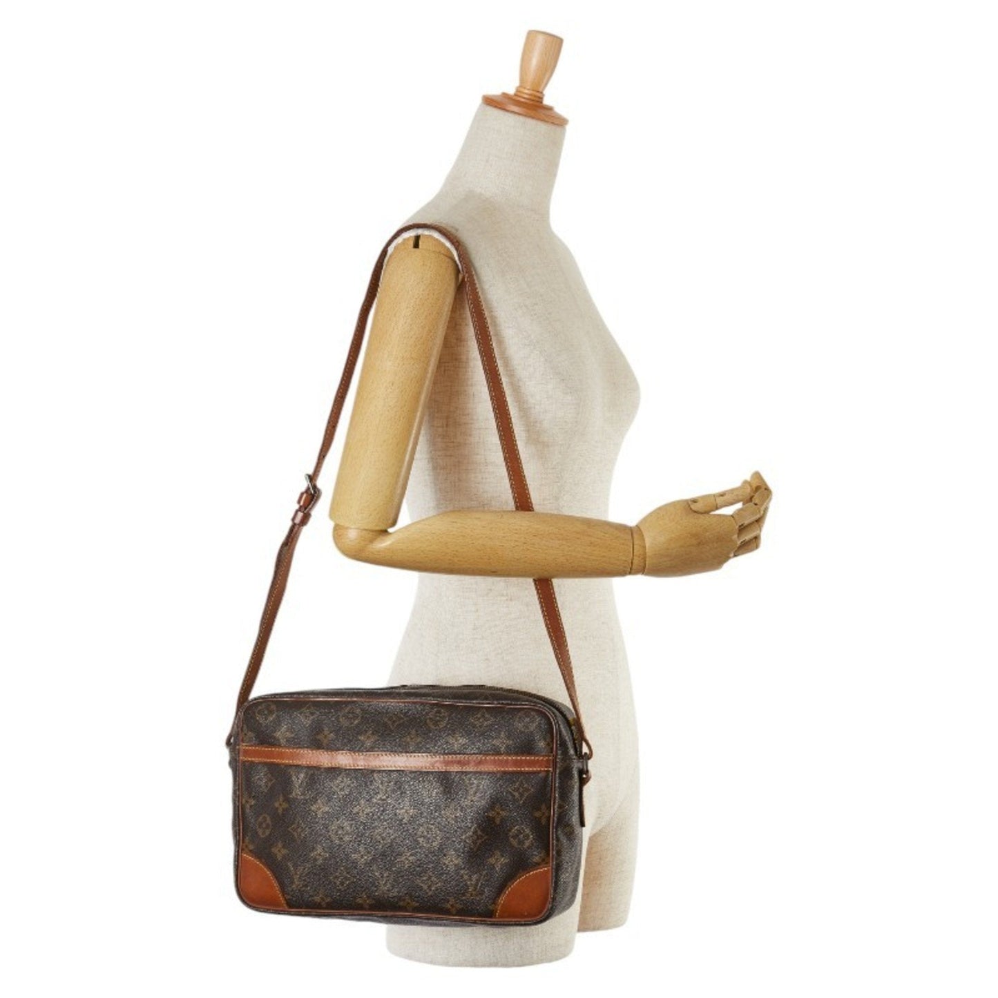 Louis Vuitton Brown Pvc Leather Shoulder Bag