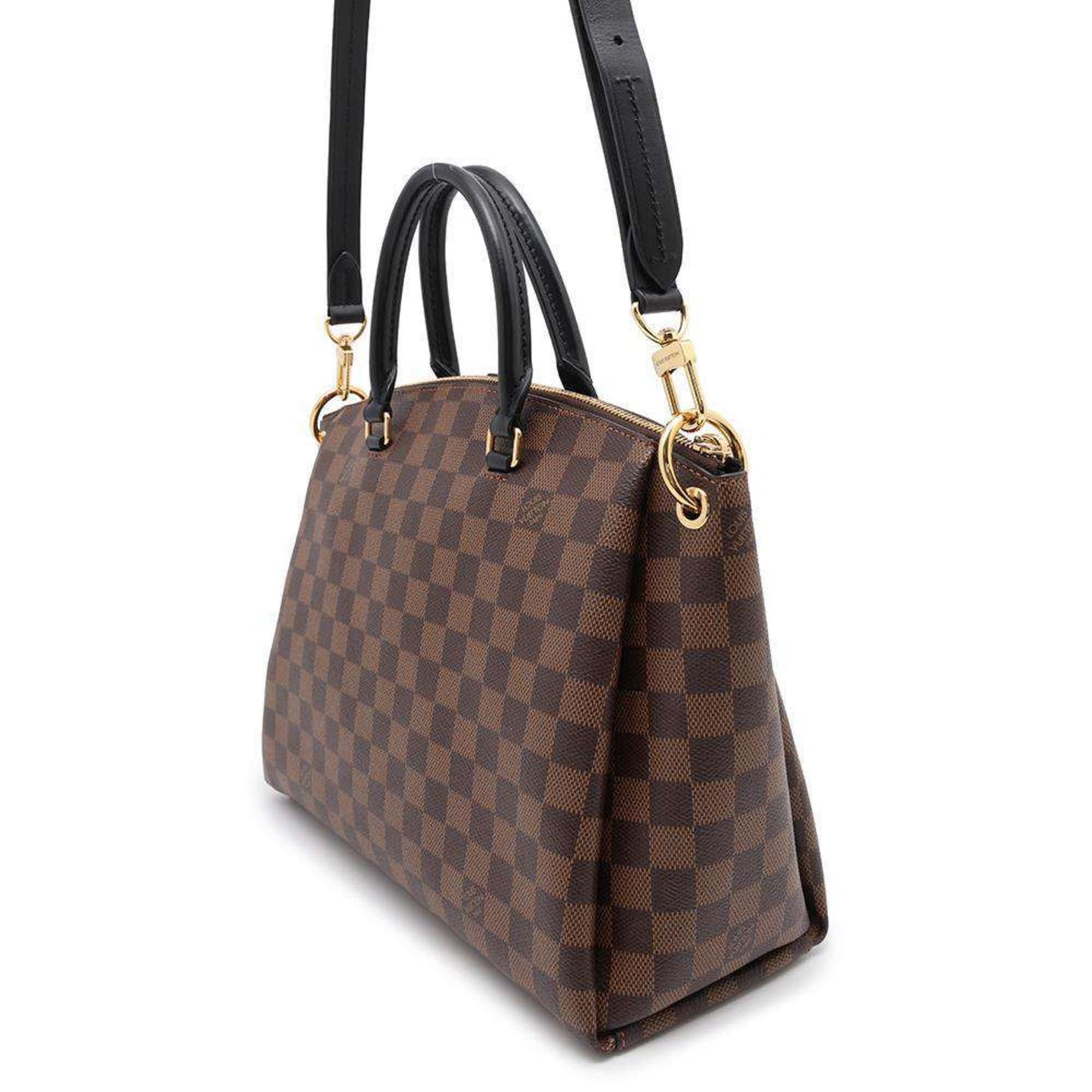Louis Vuitton Black Damier Canvas Ebene Noir Damier Canvas Shoulder Bag Tote Bag