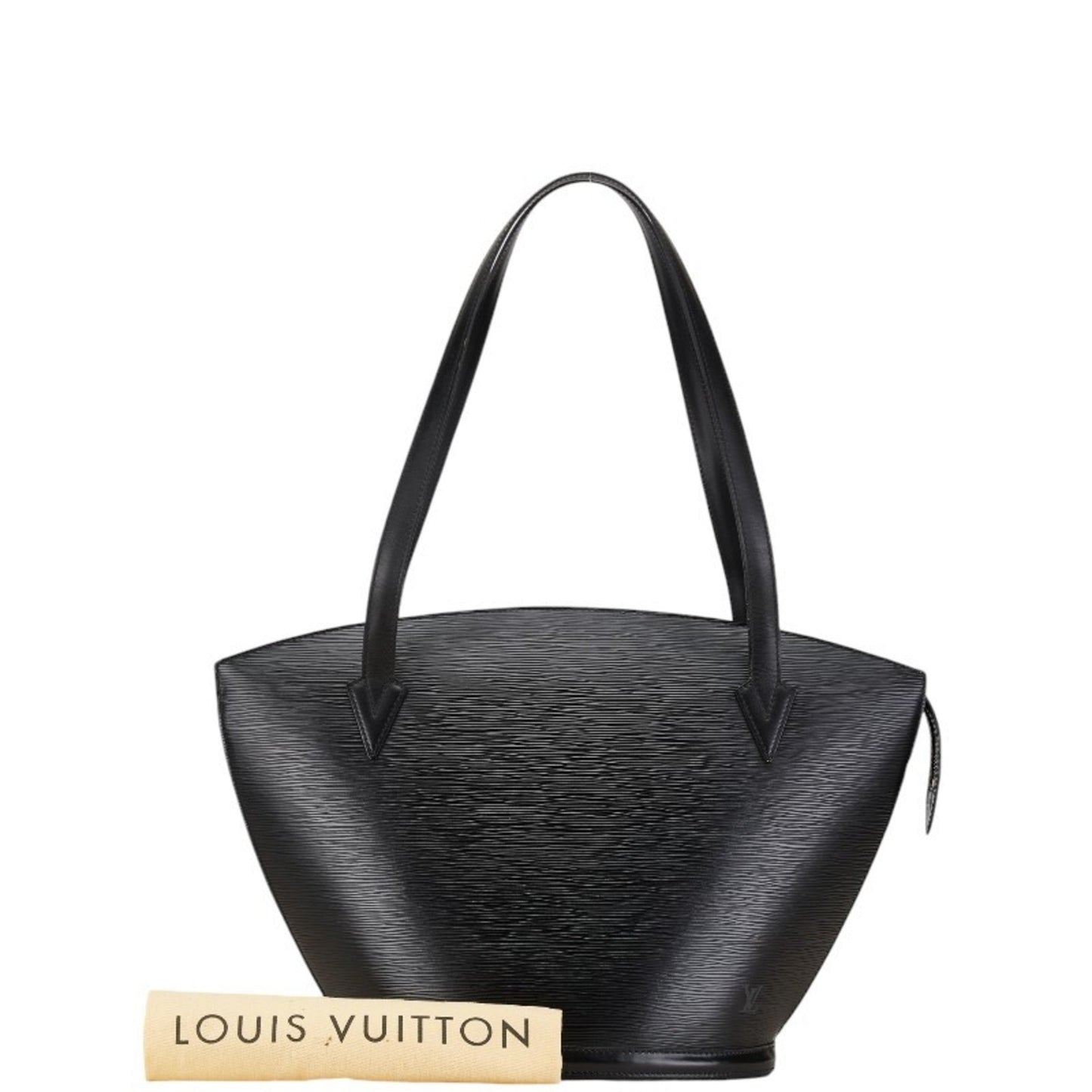 Louis Vuitton Black Noir Leather Shoulder Bag Tote Bag