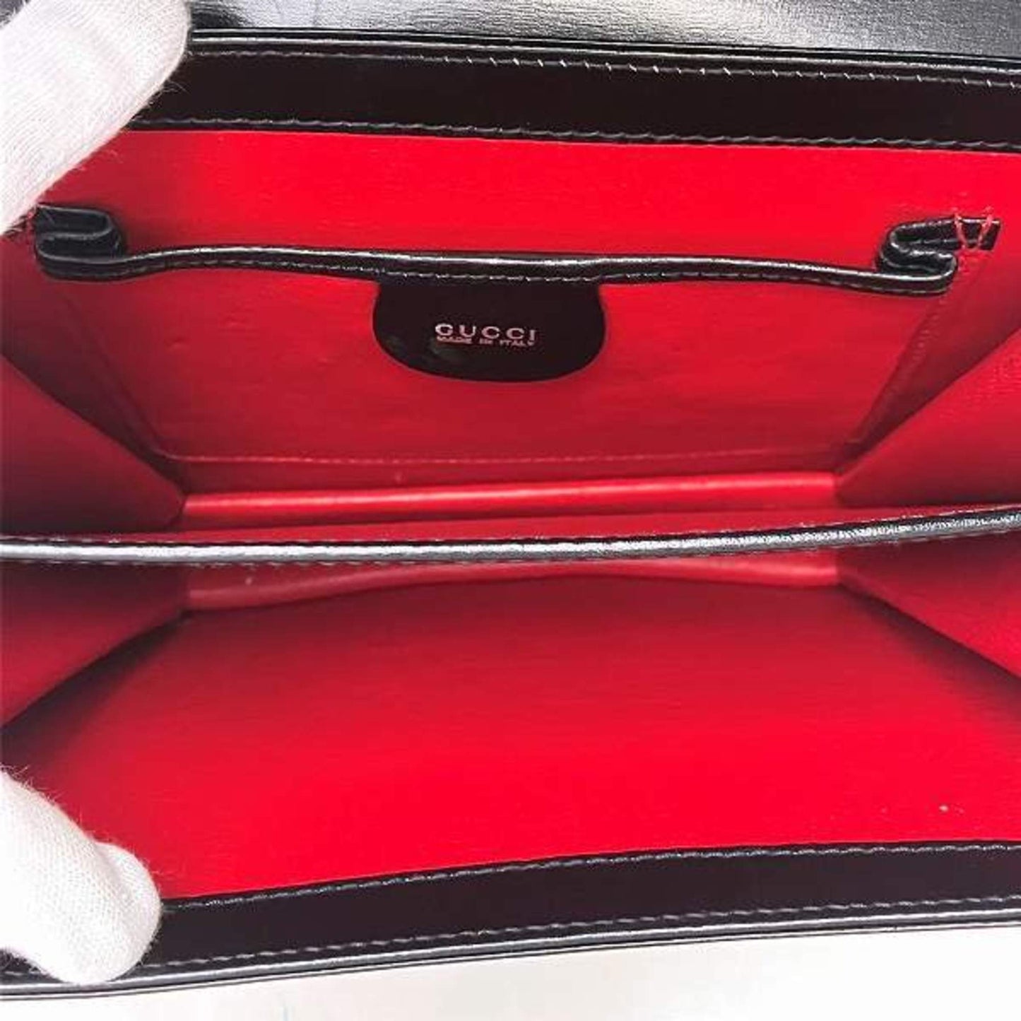 Gucci Black Leather Handbag Shoulder Bag