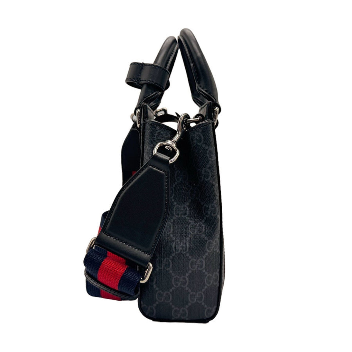 Gucci Black Gray Pvc Handbag Shoulder Bag