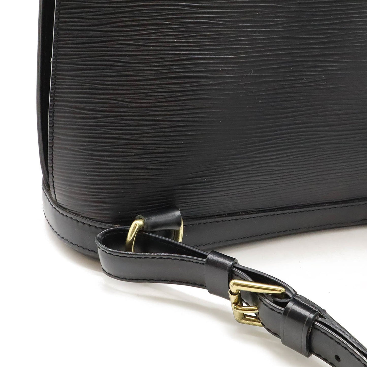Louis Vuitton Black Noir Leather Backpack Shoulder Bag