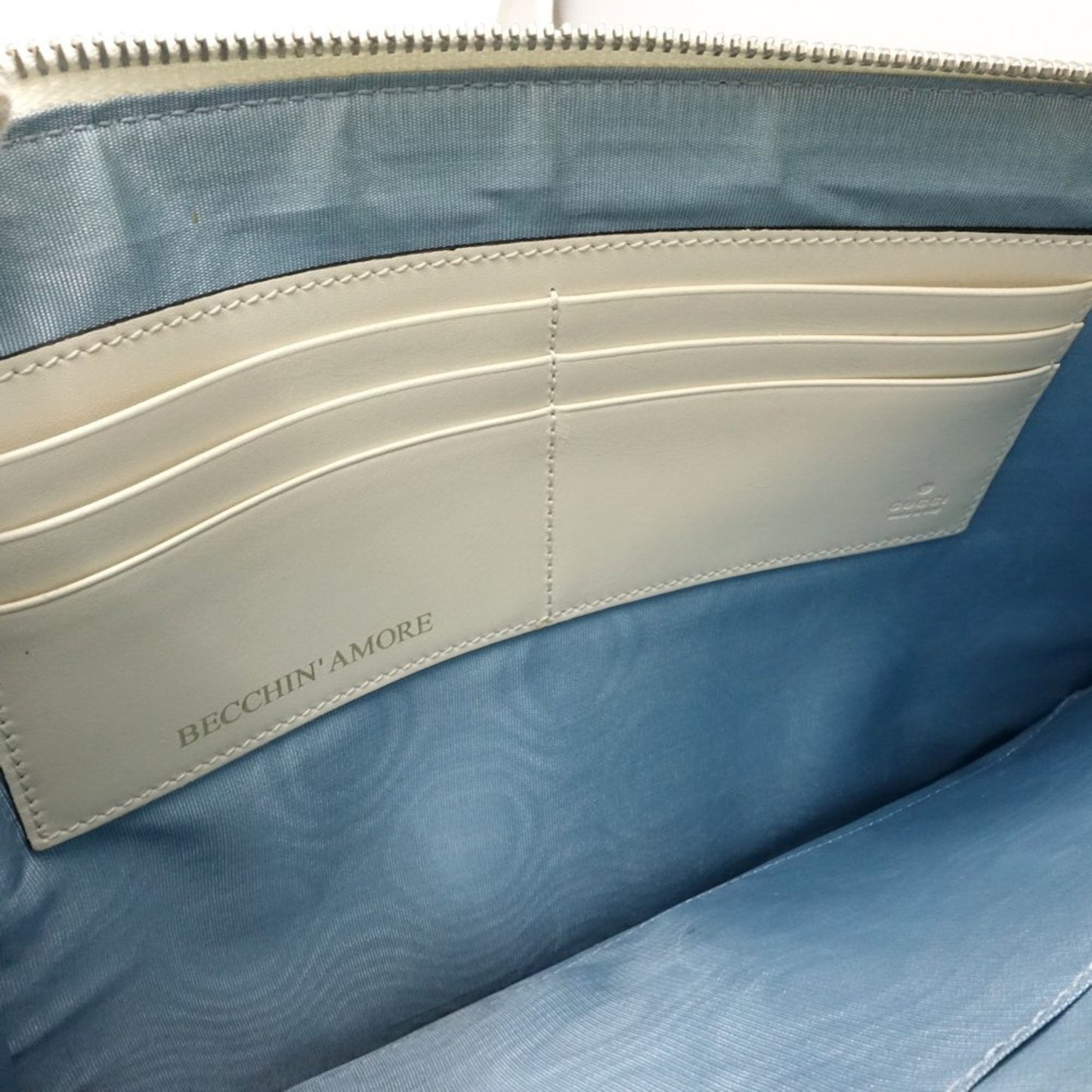 Gucci Ivory Leather Clutch Bag