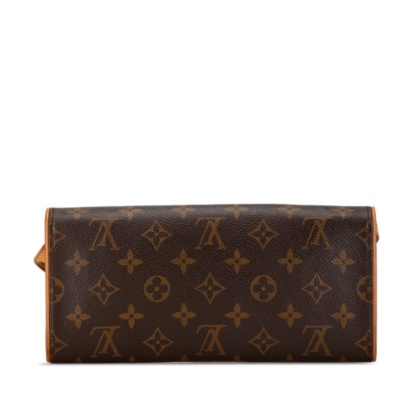 Louis Vuitton Brown Pvc Leather Pochette Shoulder Bag