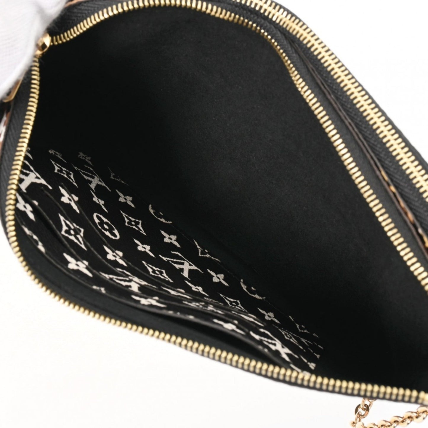 Louis Vuitton Black Brown Monogram Monogram Pochette Shoulder Bag