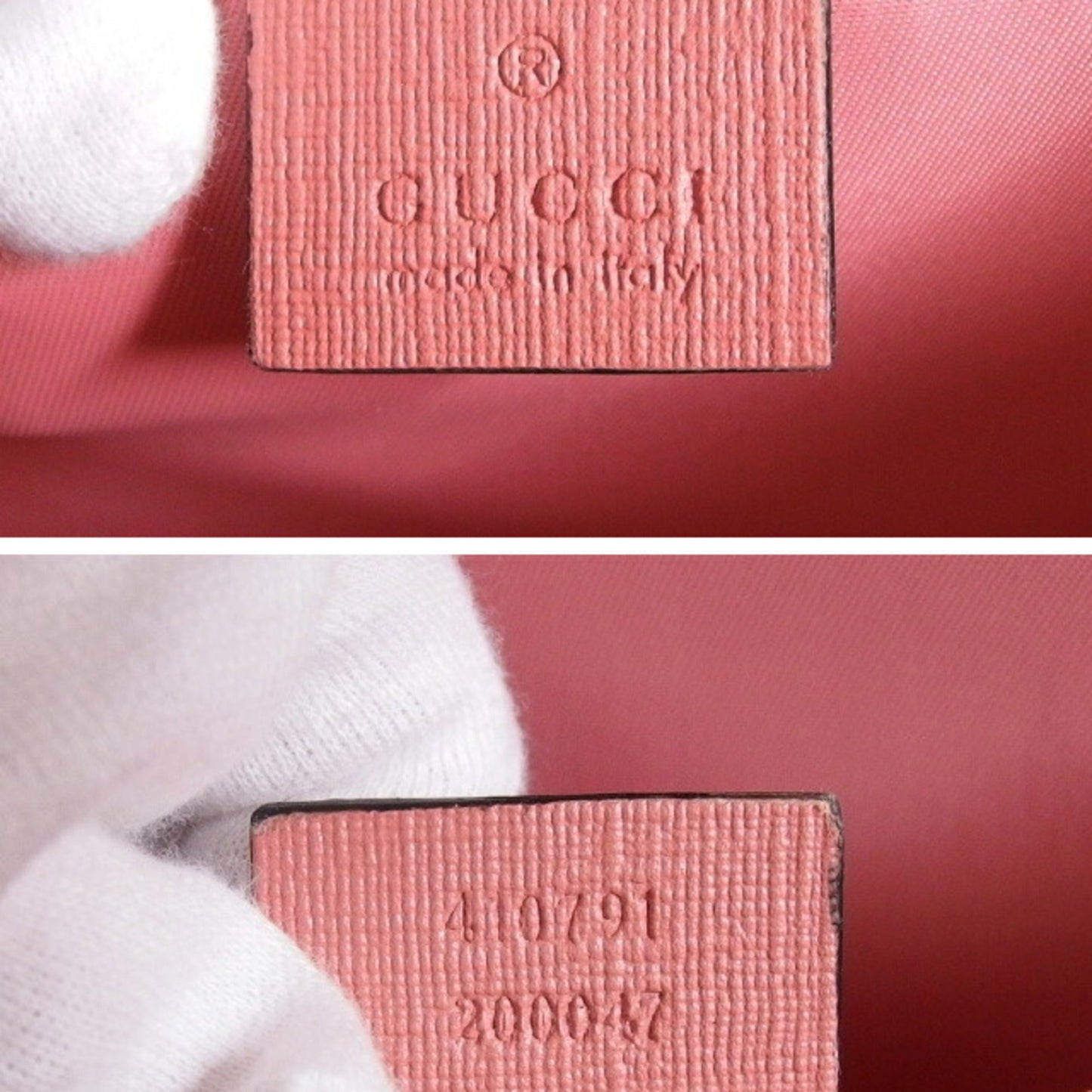 Gucci Beige Pink Green Pink Coated Canvas Leather Backpack