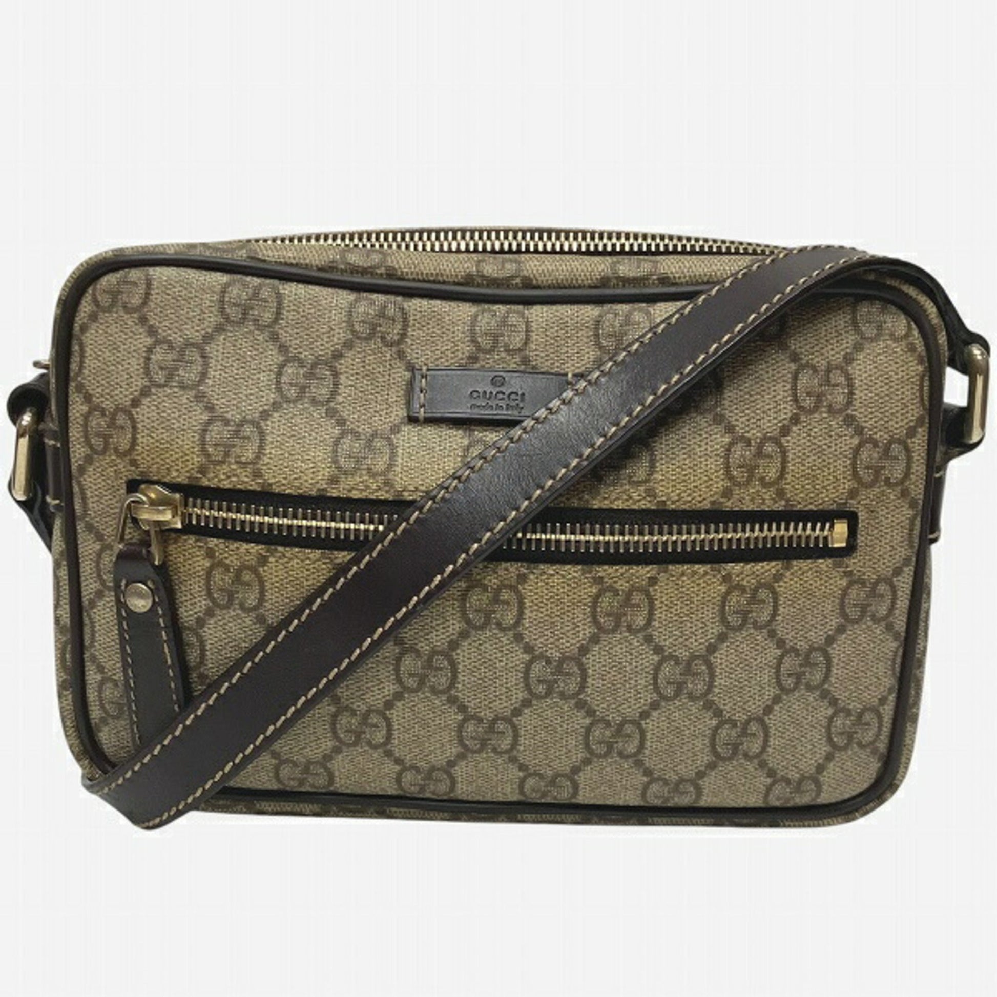 Gucci Brown Pvc Leather Shoulder Bag ()