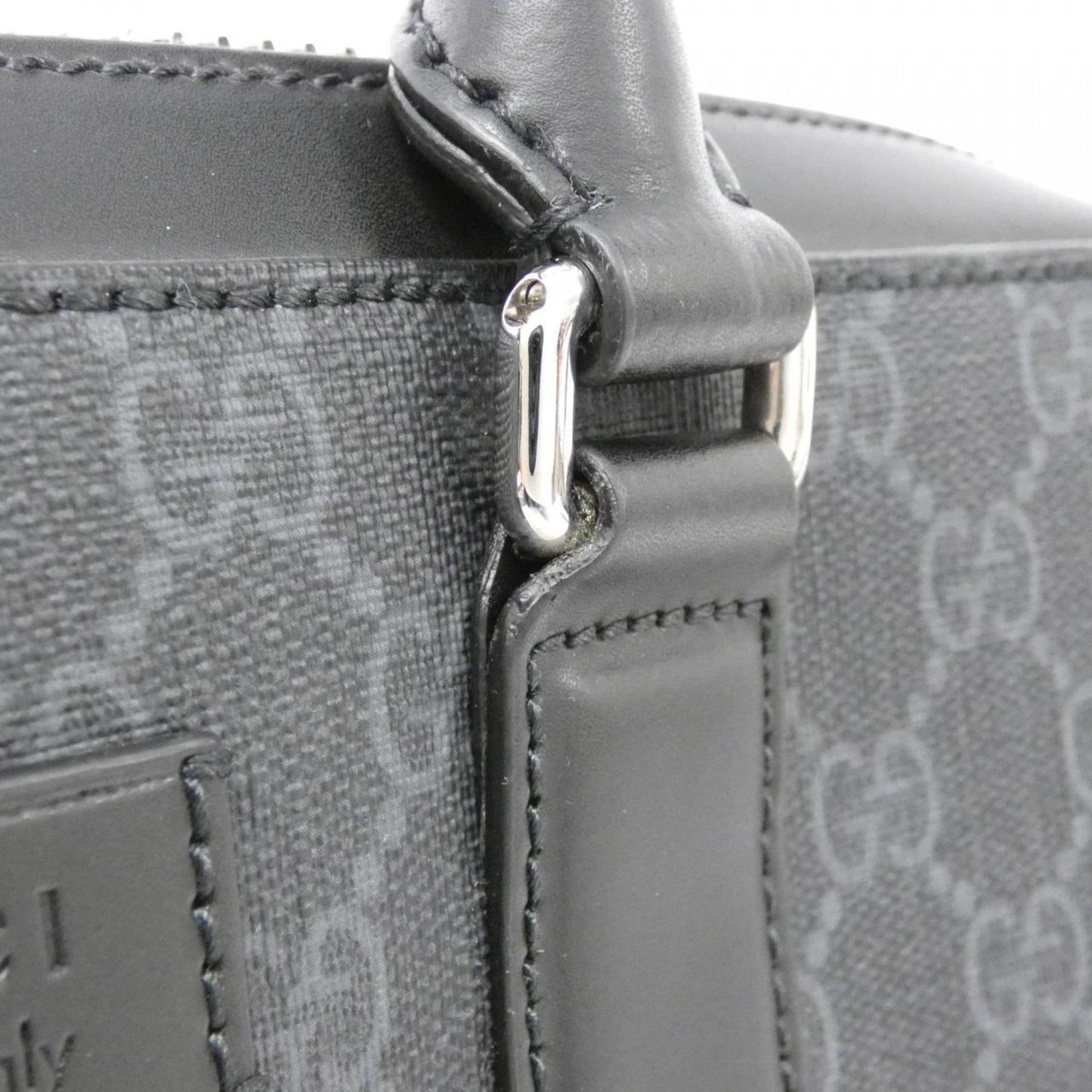 Gucci Black Gray Gg Supreme Briefcase