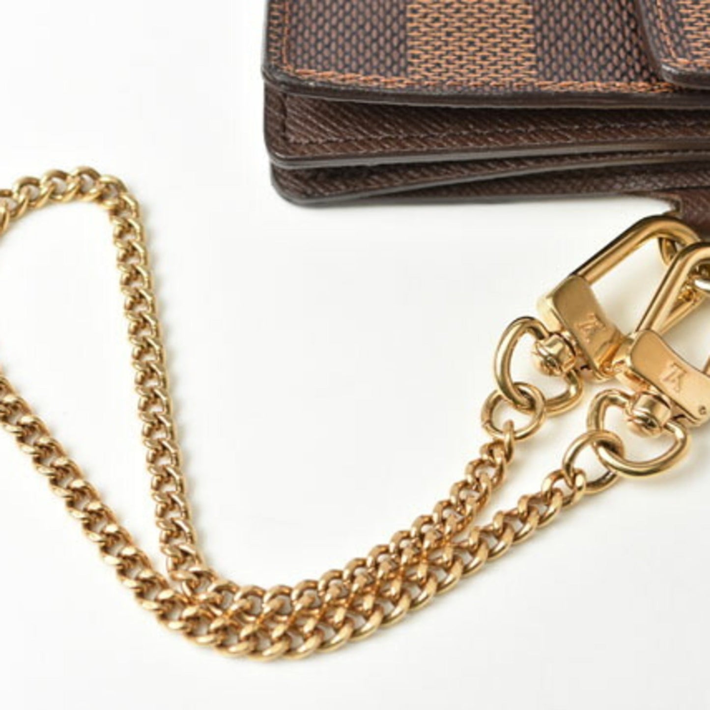Louis Vuitton Damier Damier Canvas Damier Canvas Chain/Shoulder Wallet