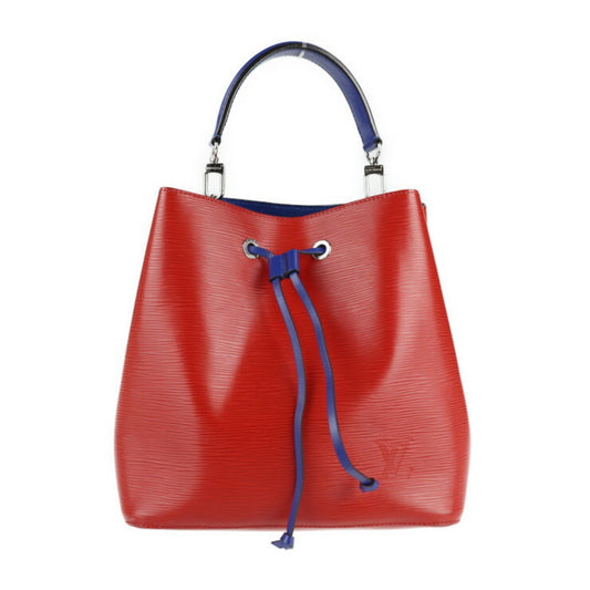 Louis Vuitton Bicolor Blue Coquelicots Epi Leather Handbag Shopping Bag Shoulder Bag Tote Bag ()