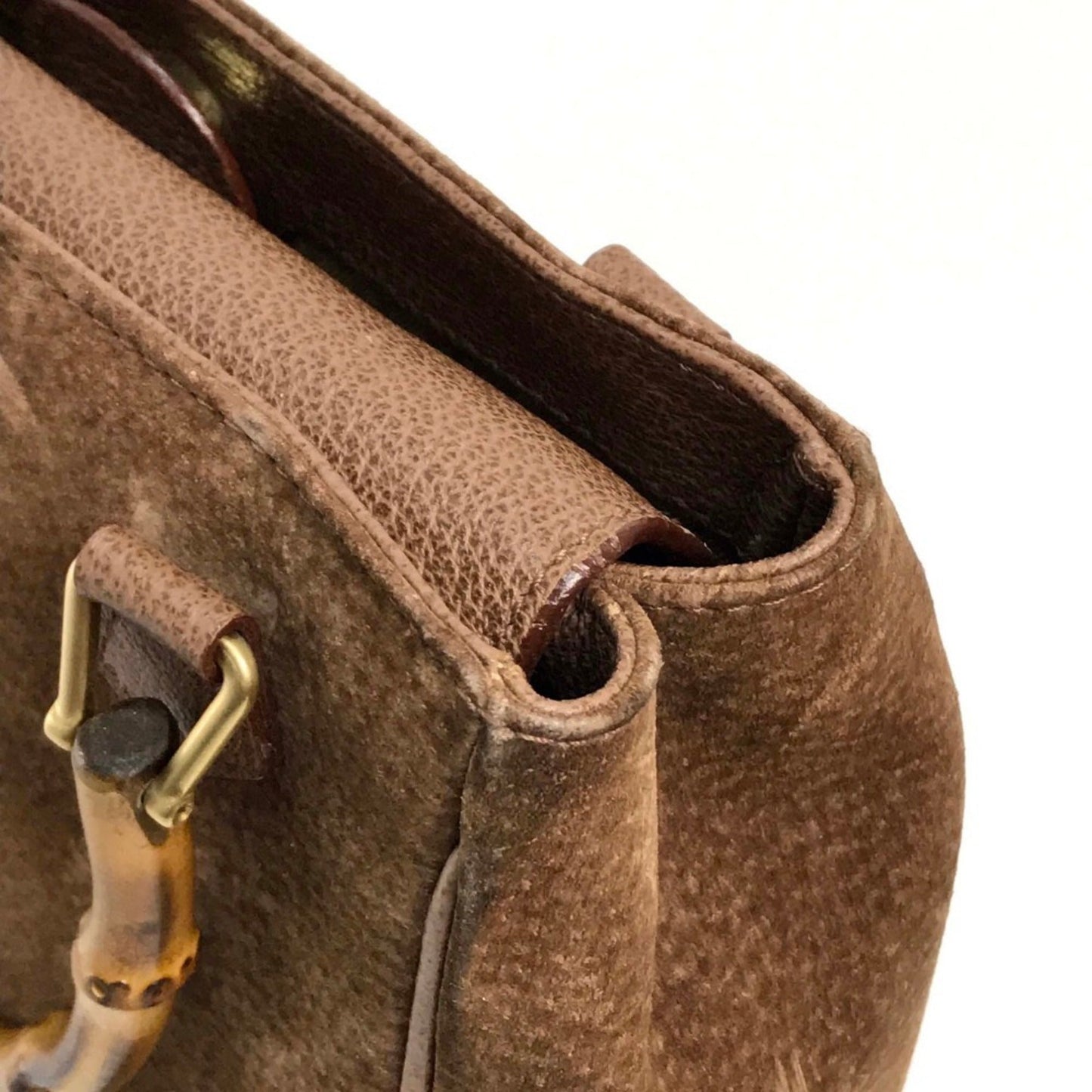 Gucci Brown Bamboo Handbag Shoulder Bag