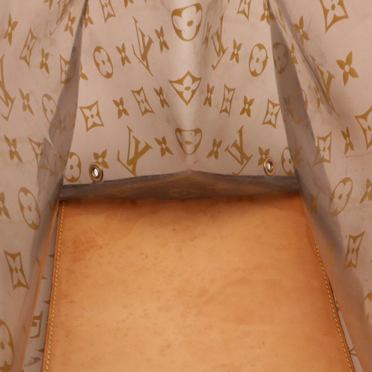 Louis Vuitton Brown Clear Monogram Beach Bag Shoulder Bag Tote Bag