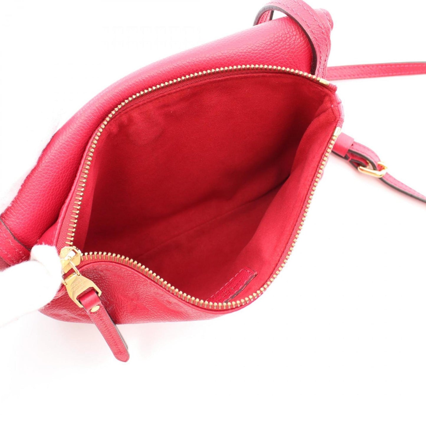 Louis Vuitton Red Color Monogram Empreinte Leather Shoulder Bag