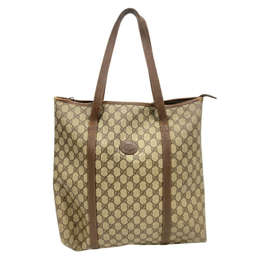 Gucci Brown Gg Supreme Tote Bag ()
