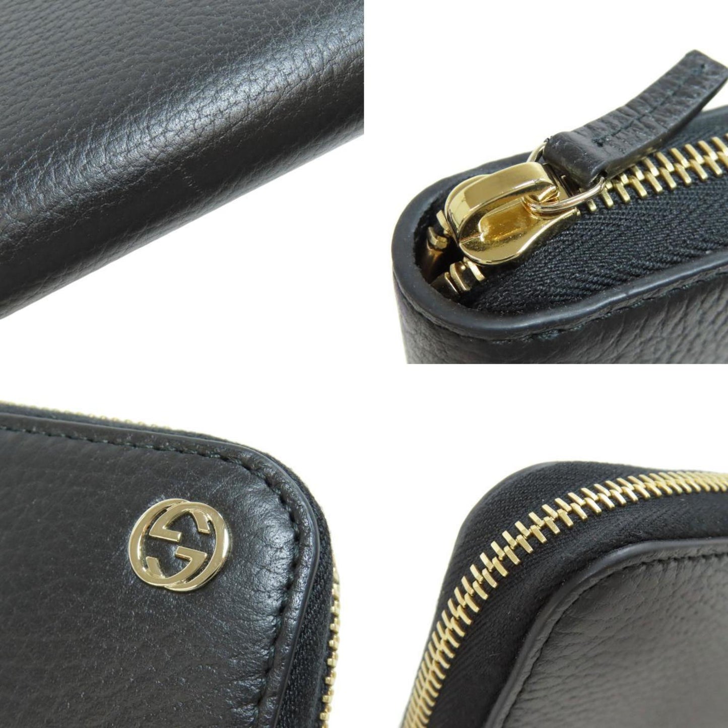 Gucci Black Leather Long Wallet (Bi-Fold)