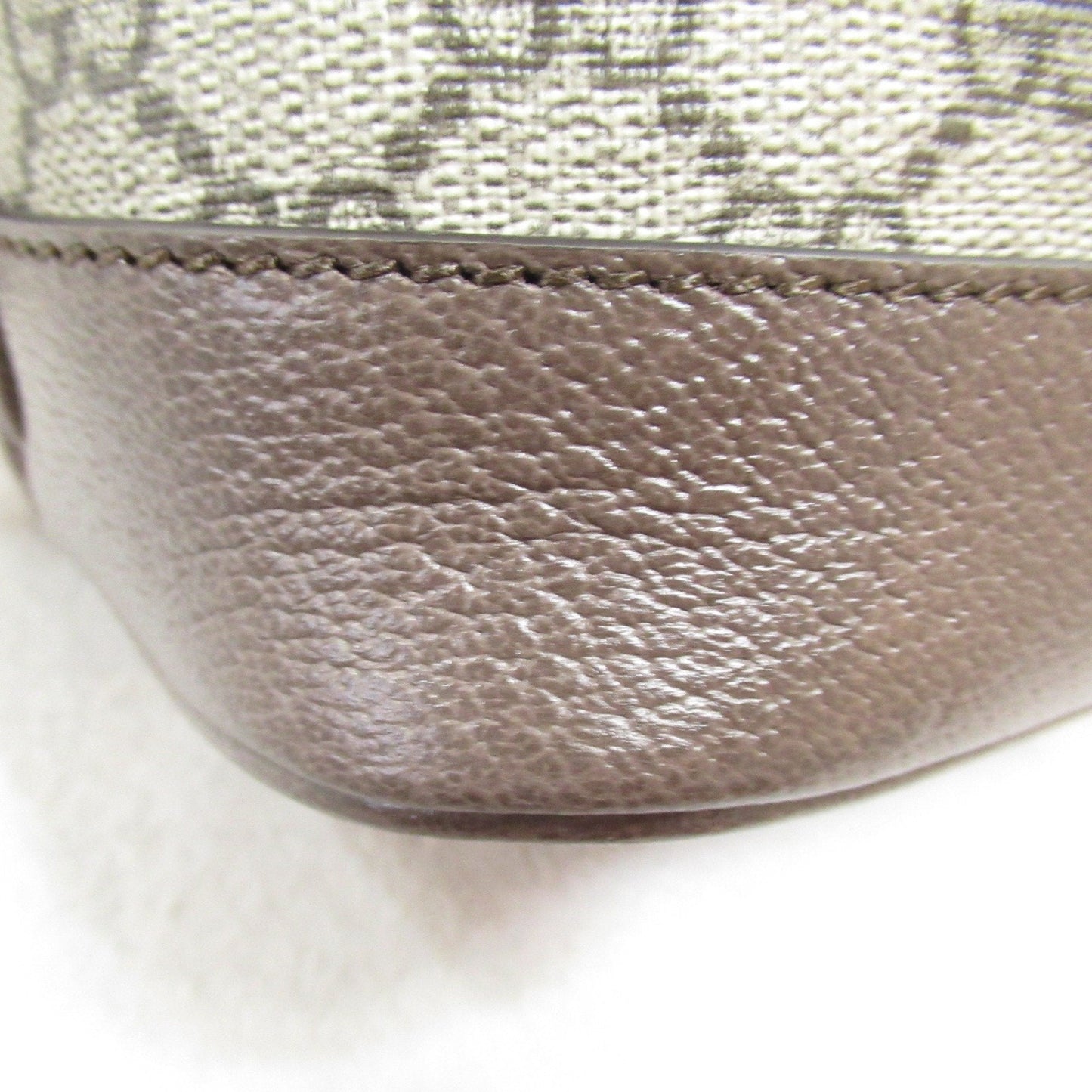 Gucci Beige Brown Coated Canvas Shoulder Bag