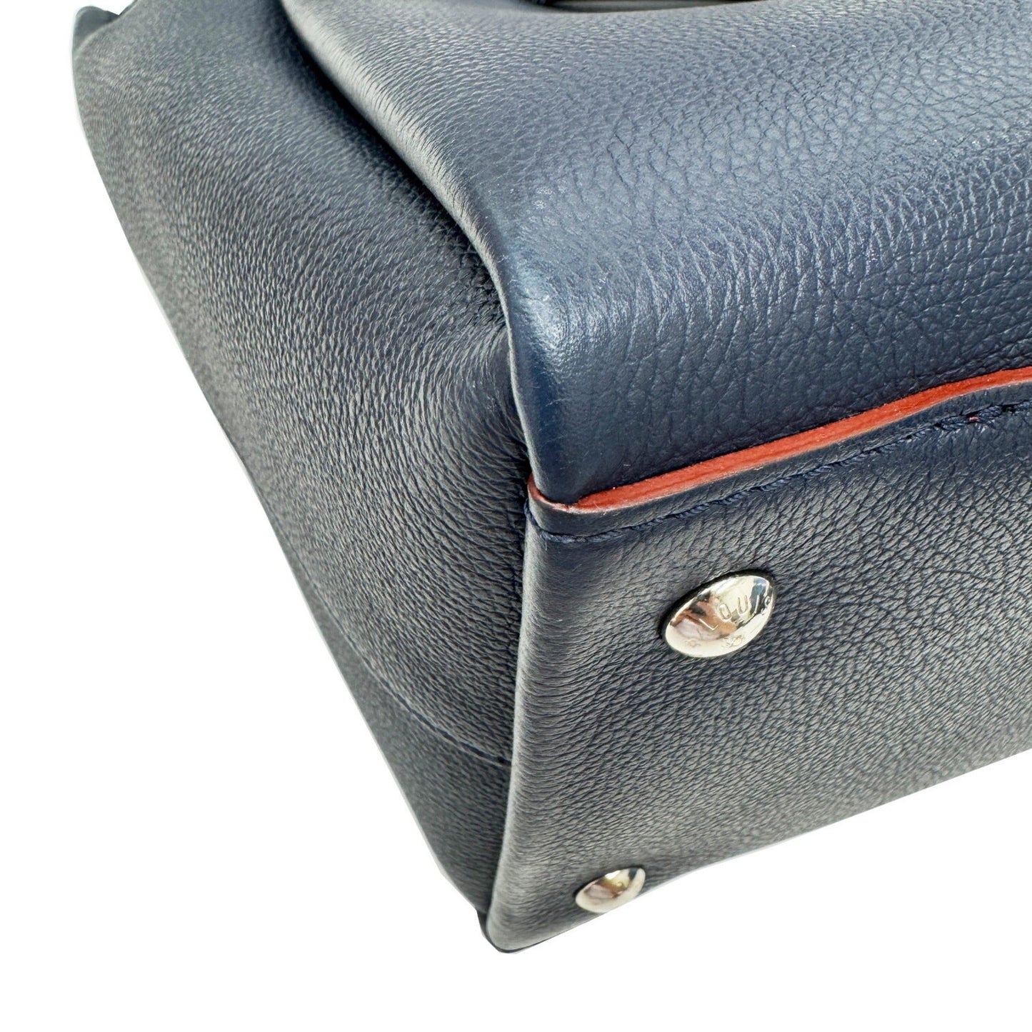 Louis Vuitton Navy Leather Handbag Shoulder Bag