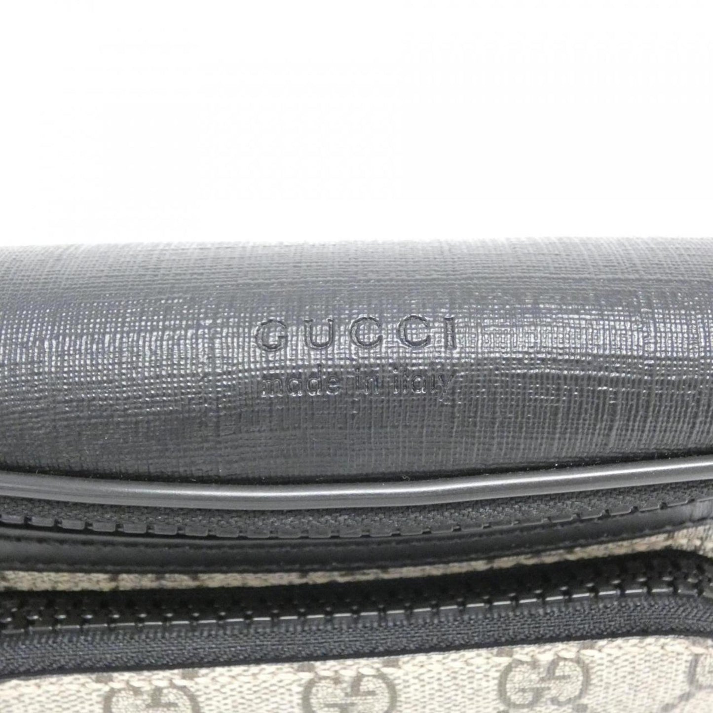 Gucci Beige Black Gg Supreme Fanny Pack