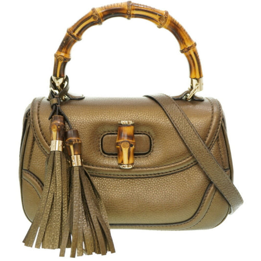 Gucci Gold Leather Handbag ()